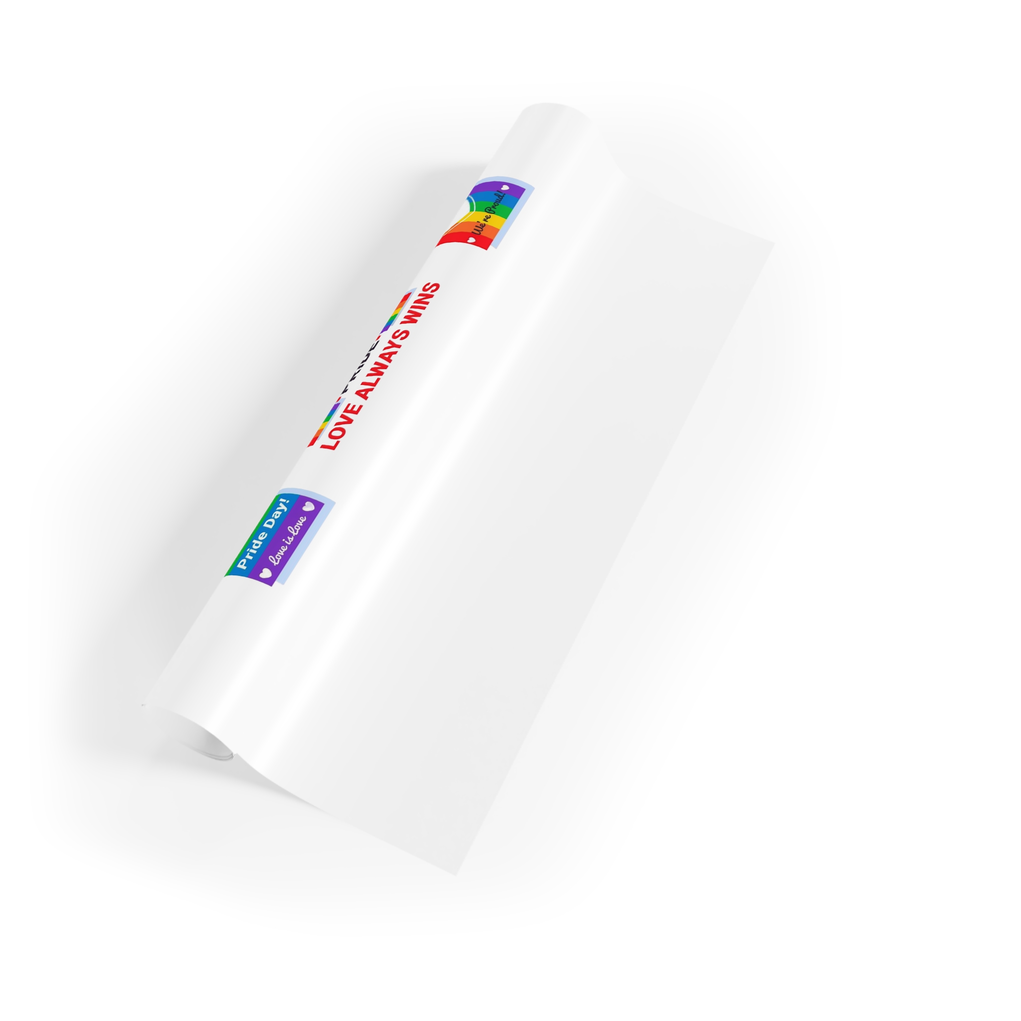 Pride Day Labels Concept Gift Wrapping Paper Rolls 1pc - Image 3