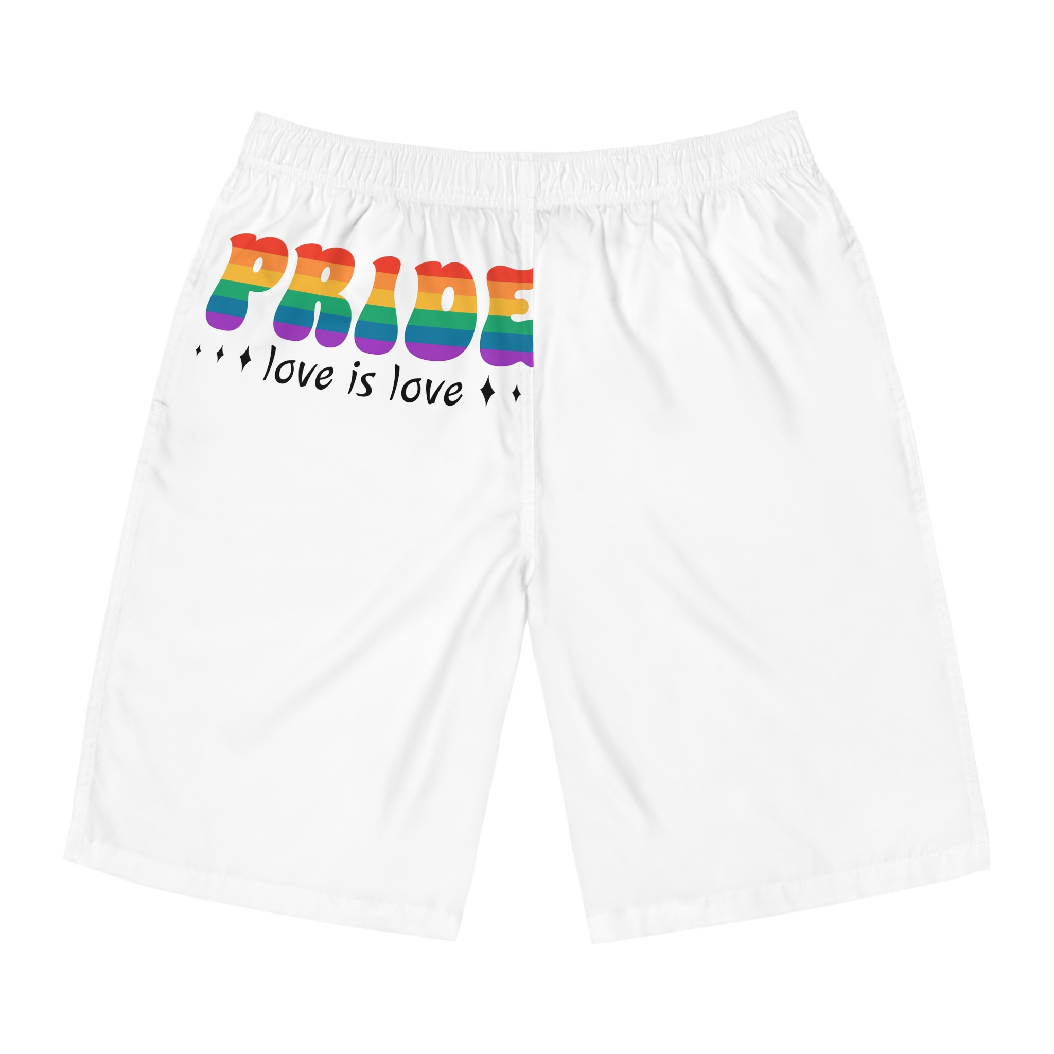 Rainbow Symbol Lgbt Pride Community Lgbt Quote Pride Isolated White Background Mens Board Shorts Aop