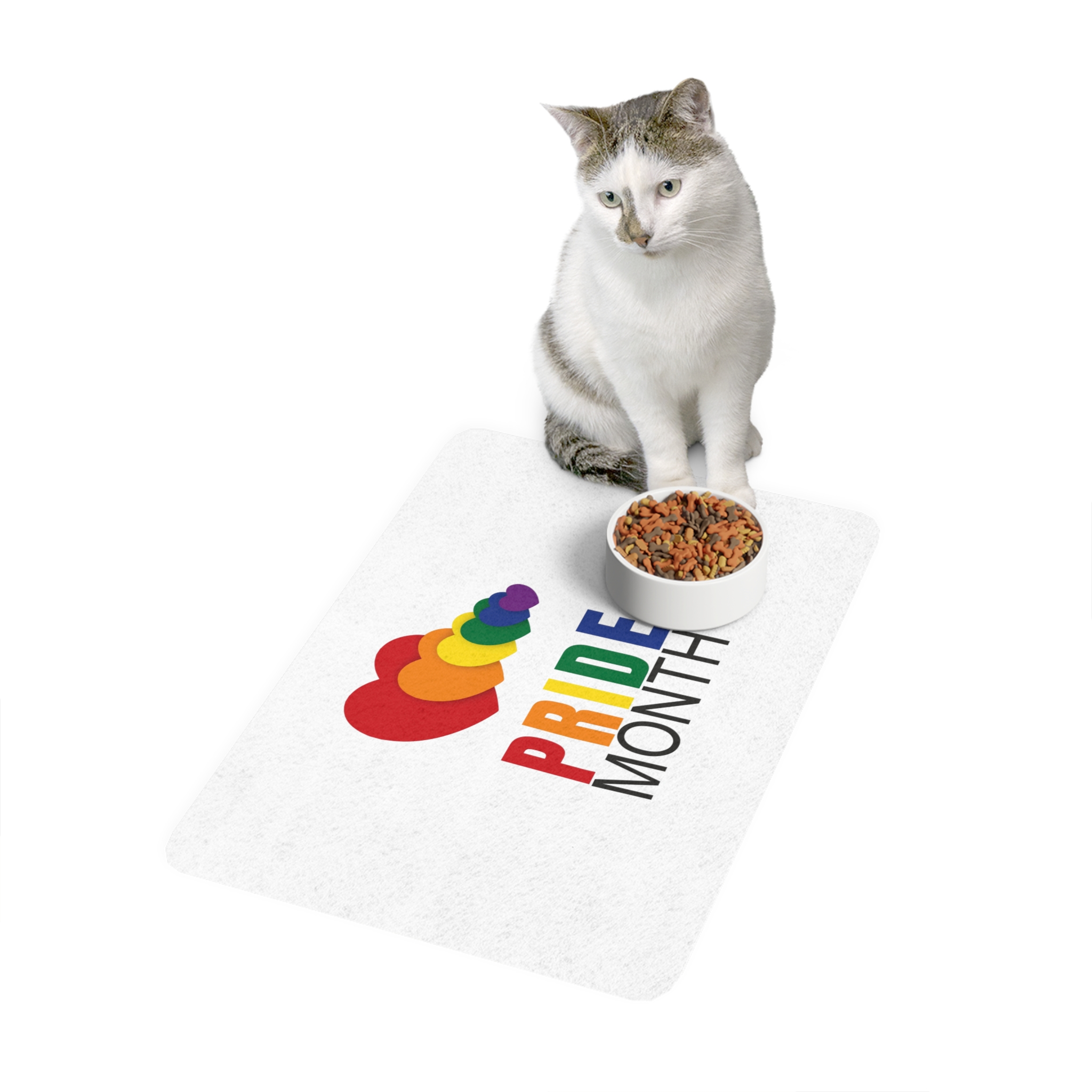 Happy Pride Month Greetings Red Orange Blue Colourful Background Social Media Design Banner Free Vector Pet Food Mat 12x18 - Image 3