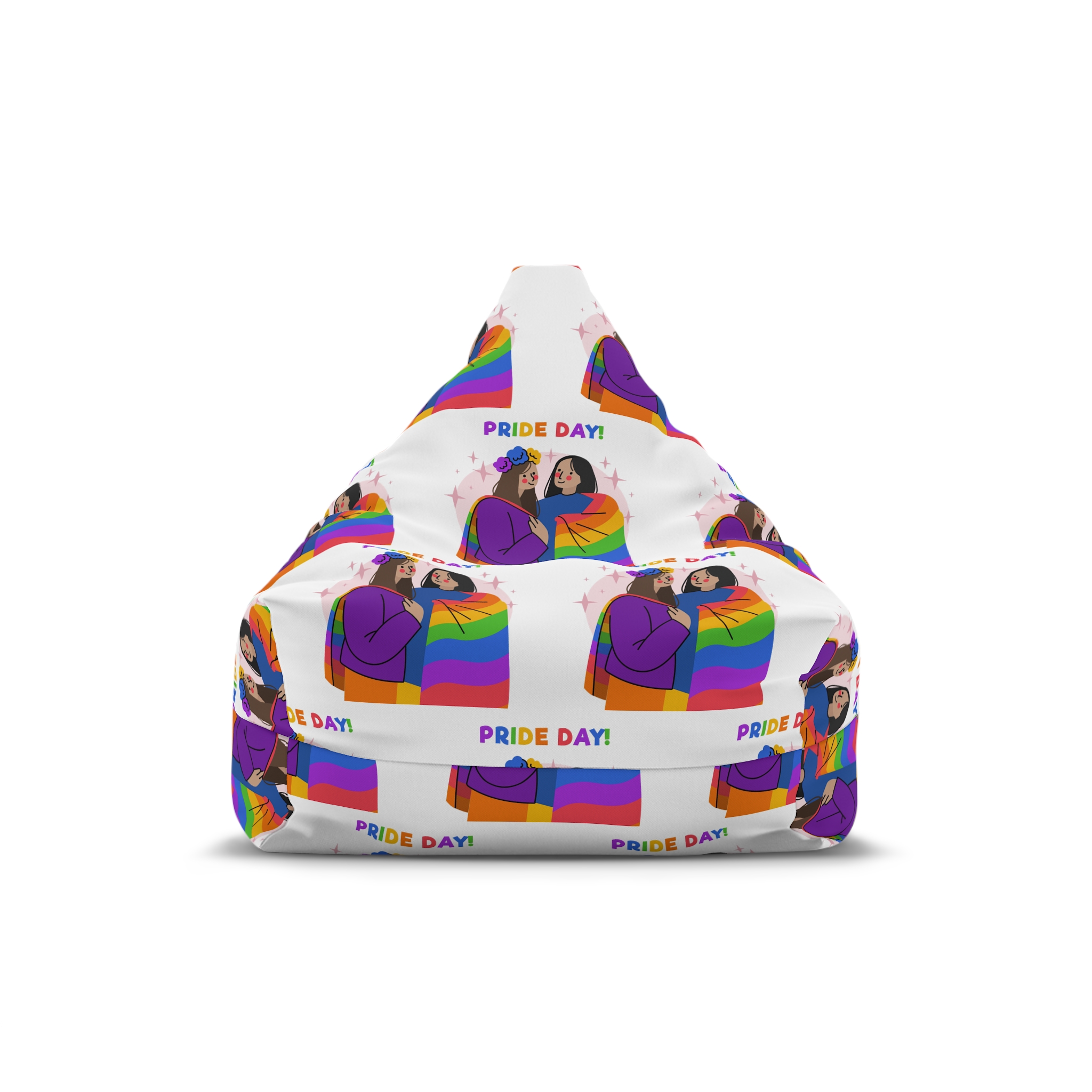 Hand Drawn Pride Day Illustration Bean Bag Chair Cover