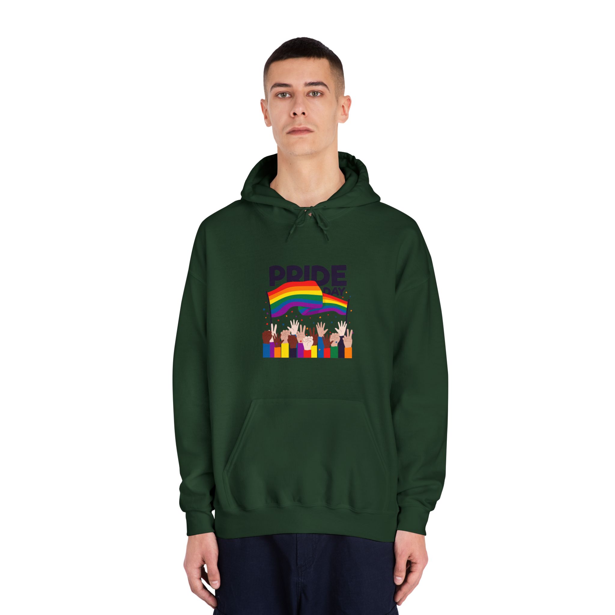 Pride Day Event With Rainbow Flag Theme Unisex Dryblend Hooded Sweatshirt - Image 23