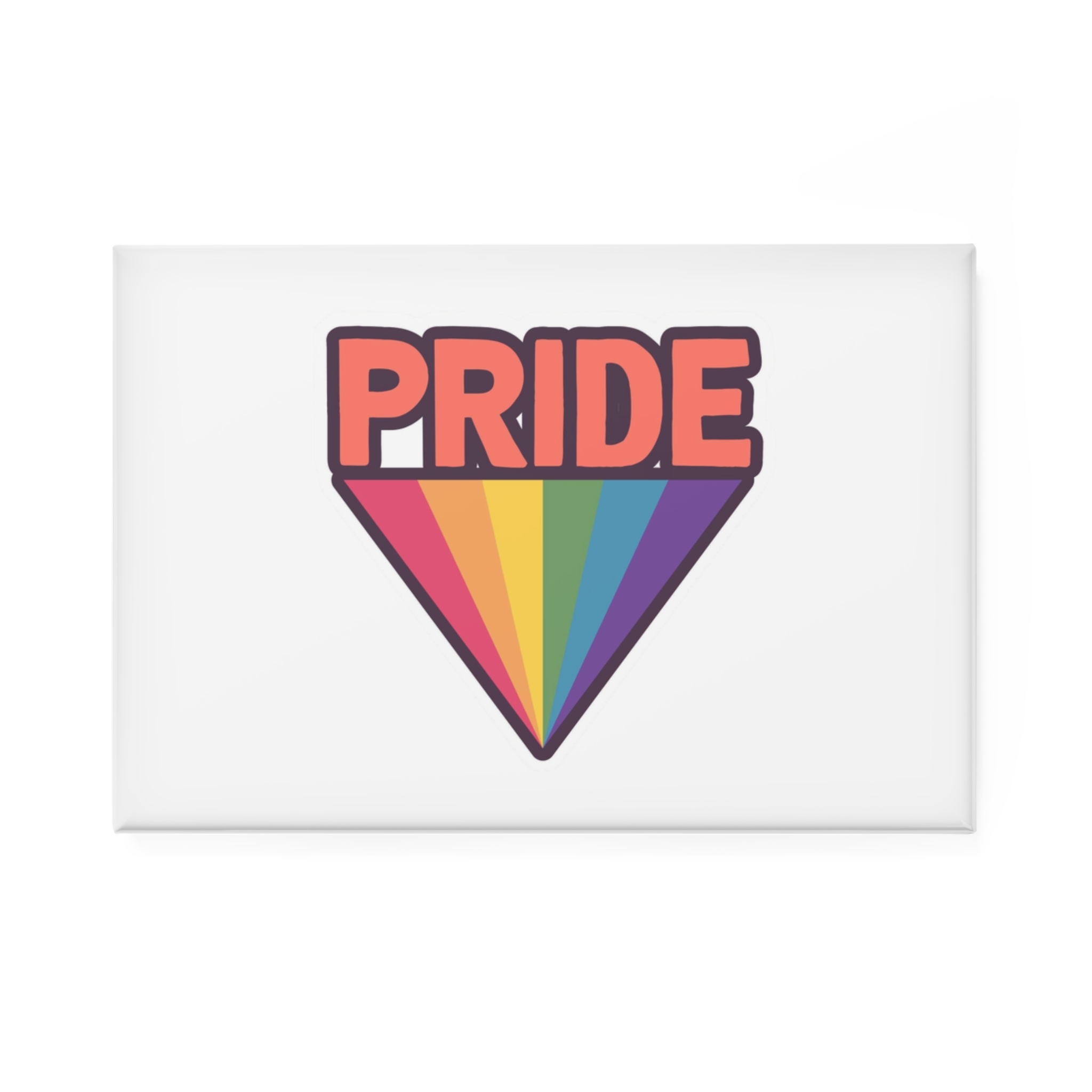 Pride With Rainbow(1) Button Magnet Rectangle 1 And 10 Pcs - Image 5
