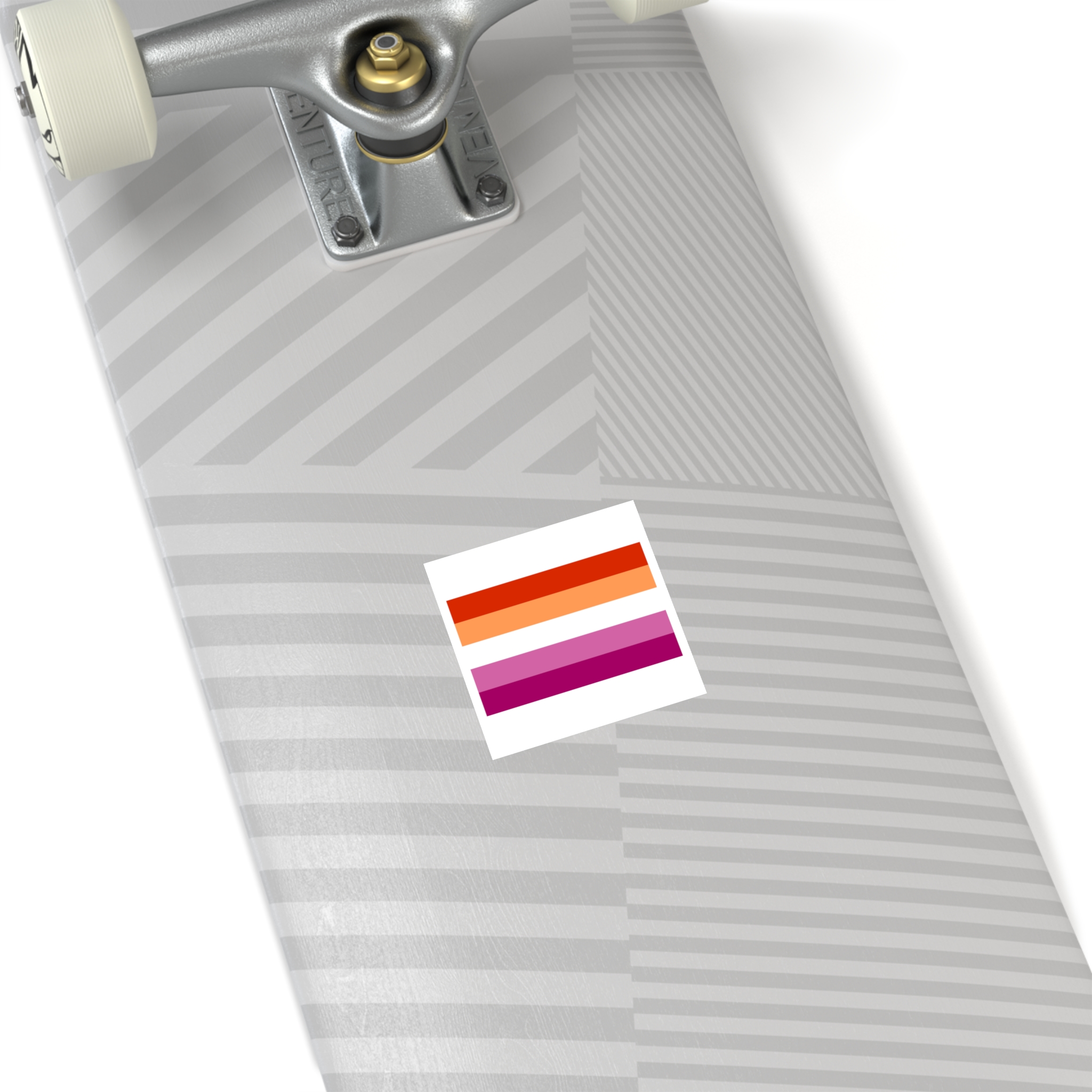 Lesbian Flag Laminate Stickers Square - Image 4