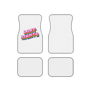 Rainbow Word Lgbt Rights Typography Design Element Car Mats Set Of 4