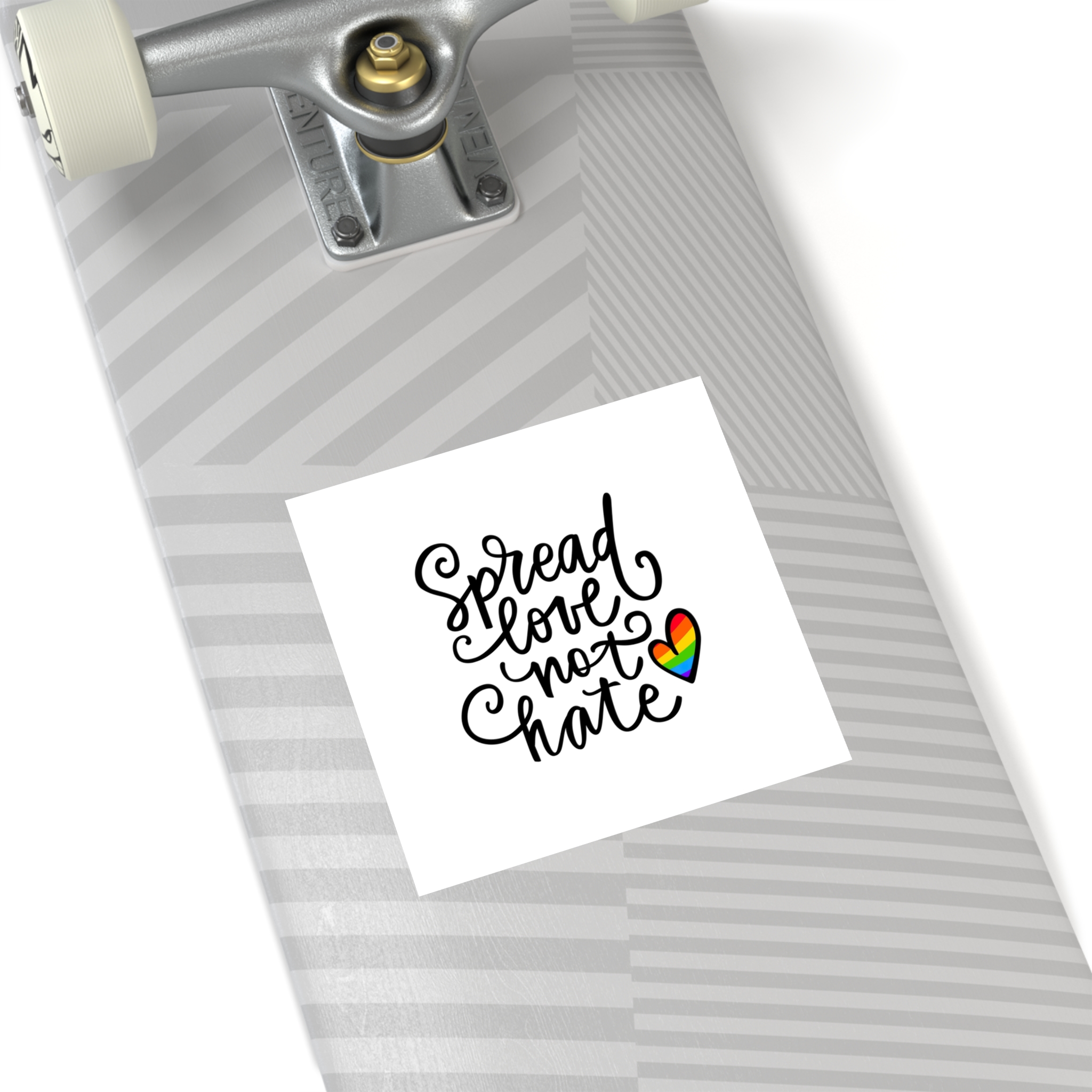 Lgbt Pride Gay Quote Rainbow Flag Heart Lgbtq Vector Quote Isolated White Background Lesbian Bisexual Transgender Concept Spread Love Hate Laminate Stickers Square - Image 36