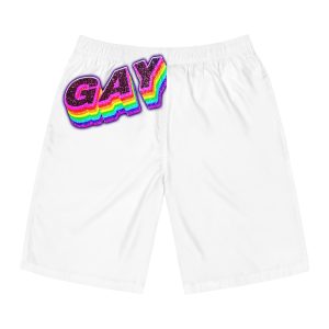 Gay Word Rainbow 3d Png Word Art Mens Board Shorts Aop