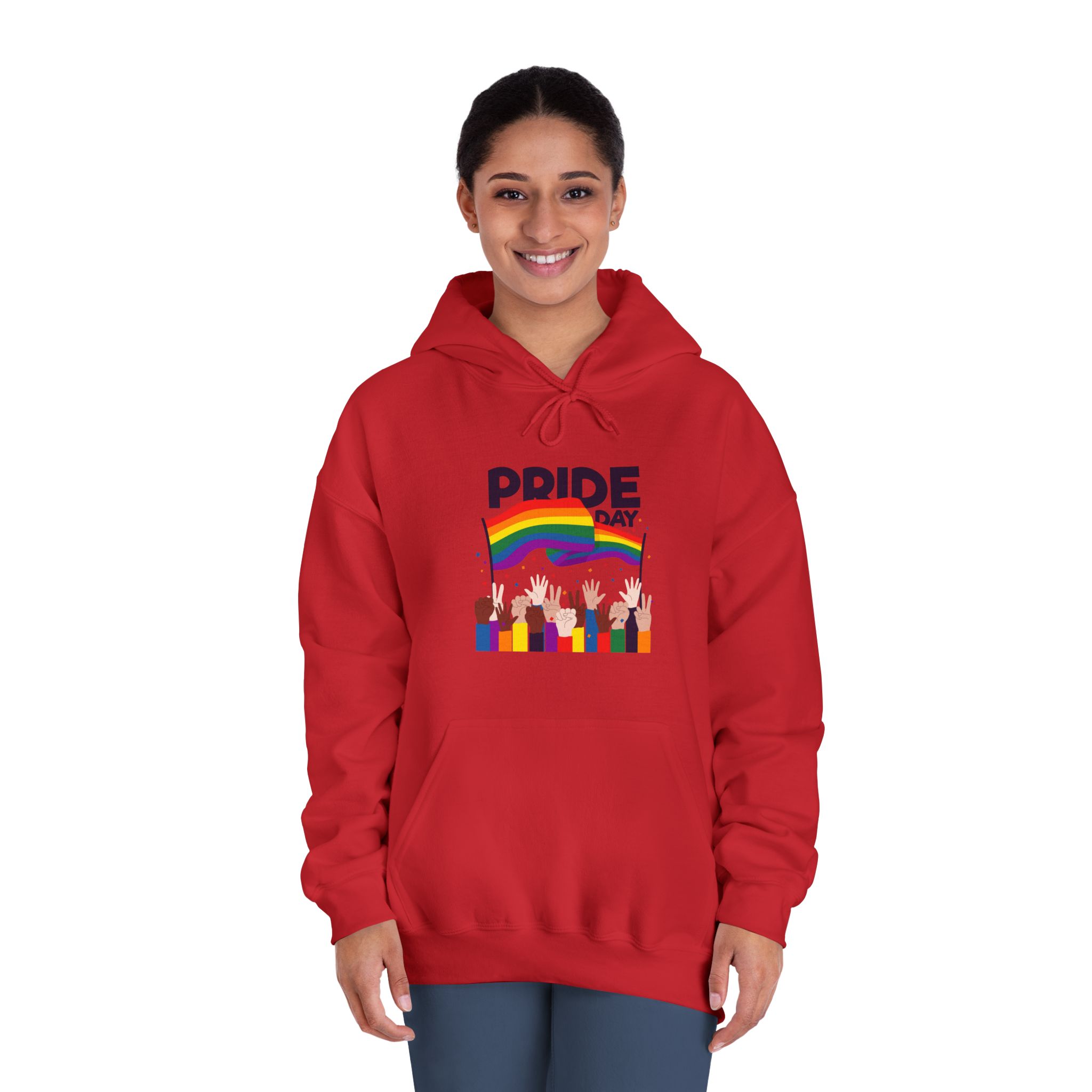 Pride Day Event With Rainbow Flag Theme Unisex Dryblend Hooded Sweatshirt - Image 36
