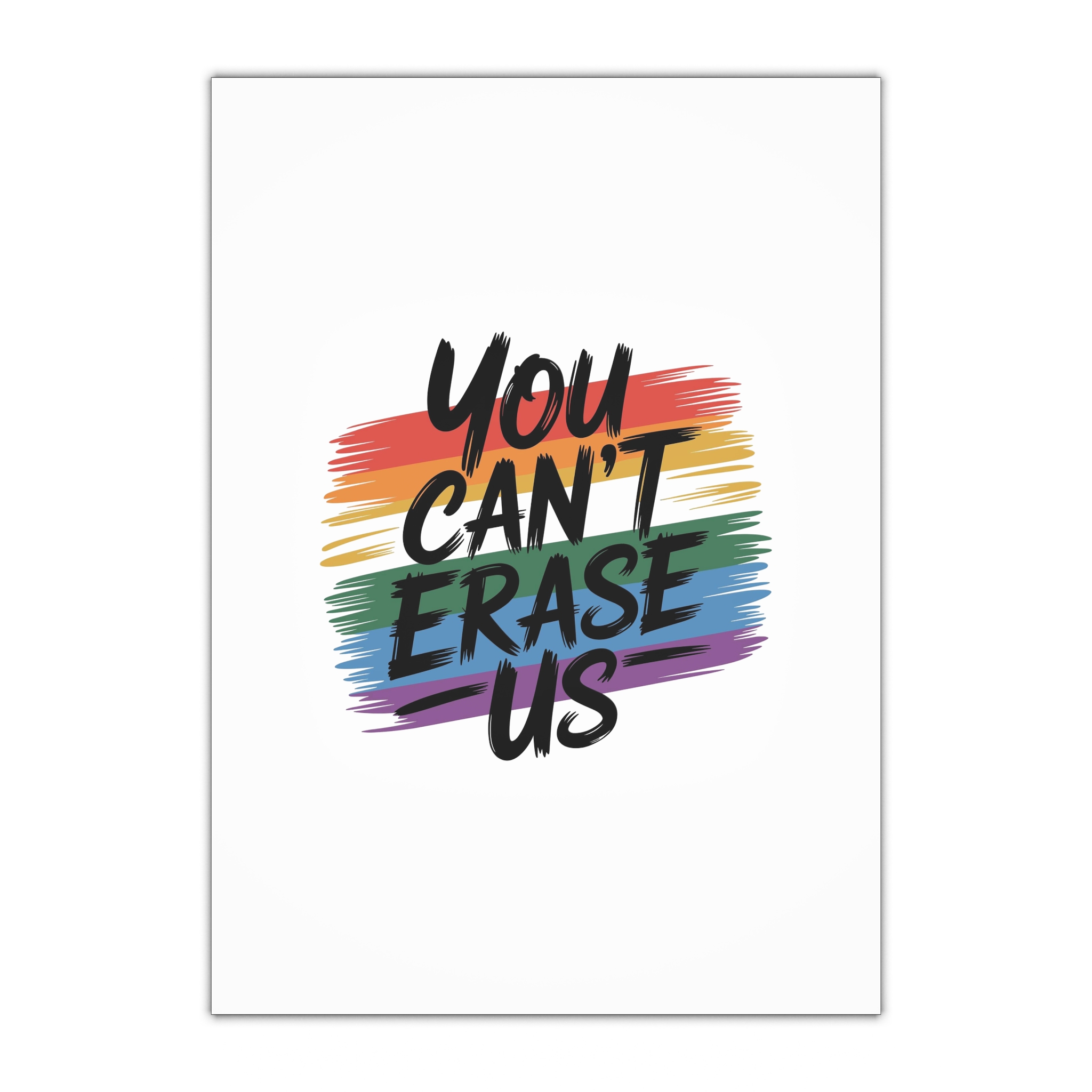 You Cant Erase Us T Shirt Design Isolated White Background Gift Wrapping Paper Sheets 1pc