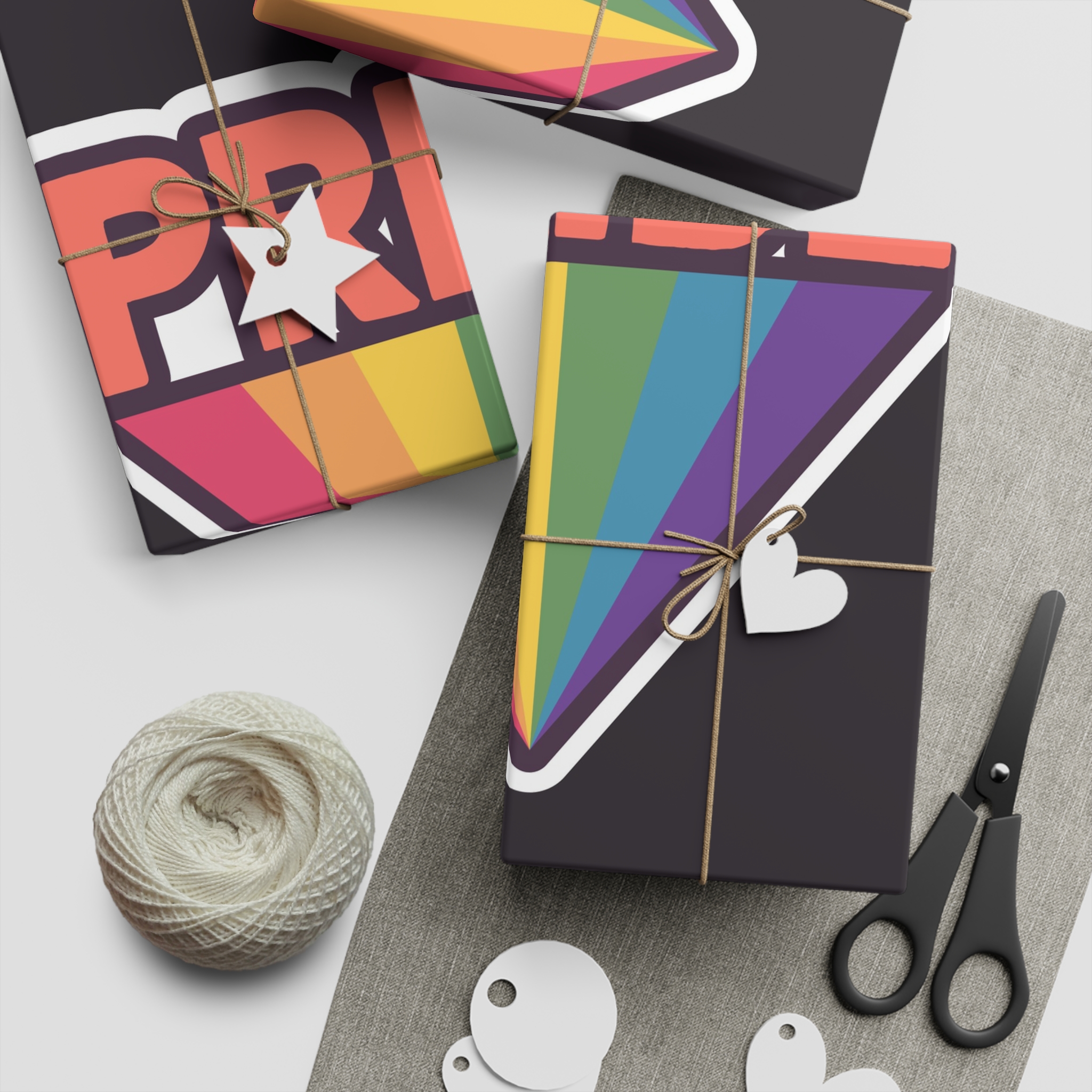 Pride With Rainbow Gift Wrapping Paper Sheets 1pc - Image 2