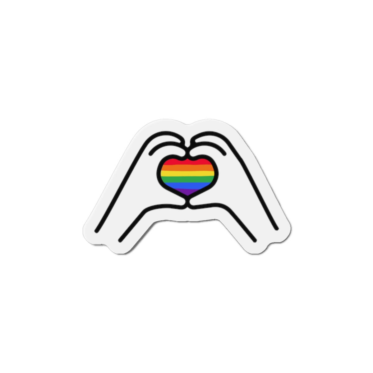 Lgbt Concept Heart Colors Lgbtq Flag Love Is Love Shape Heart Icon Lgbt Die Cut Magnets