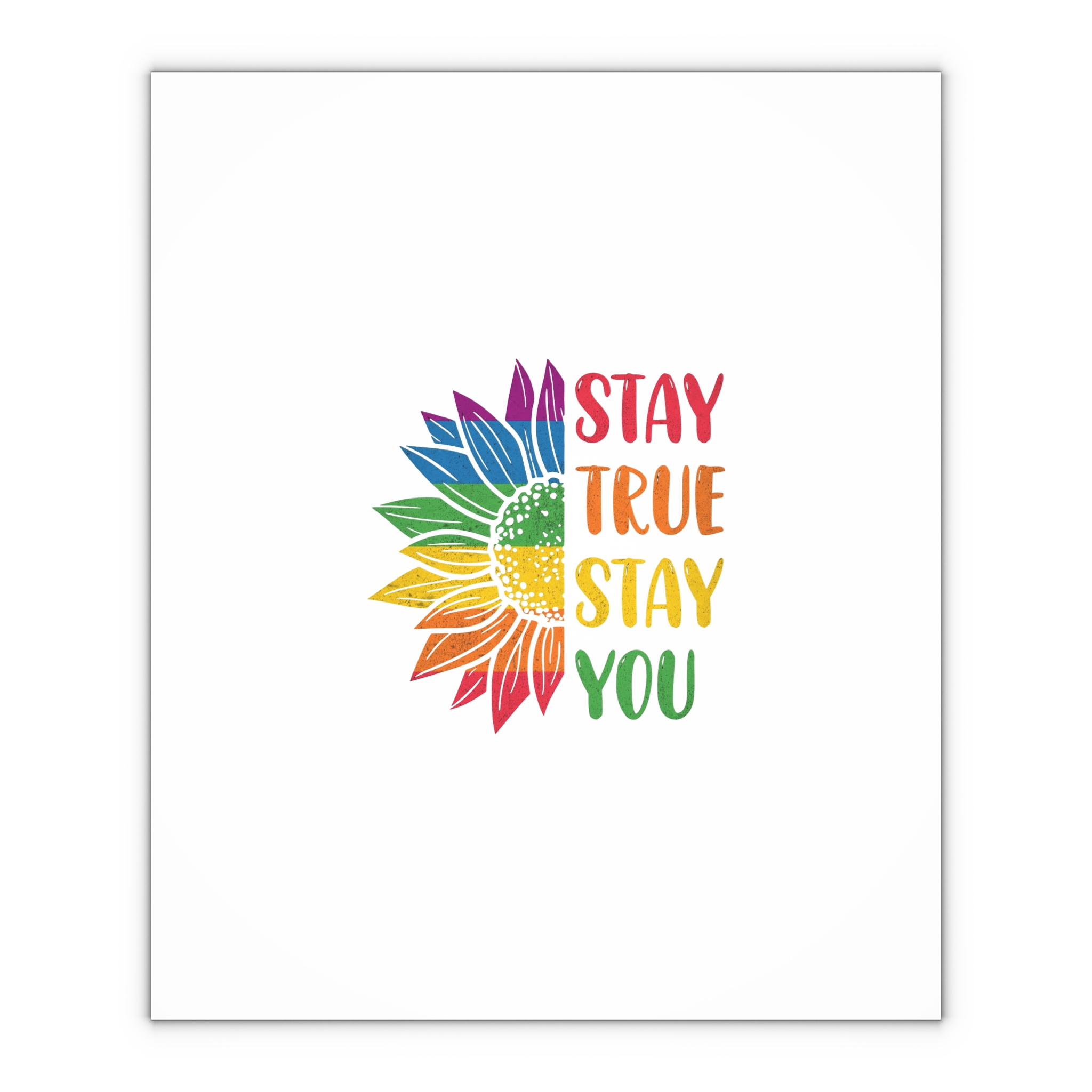 Sunflower Pride Rainbow Premium Vector T Shirt Gift Wrapping Paper Sheets 1pc - Image 4