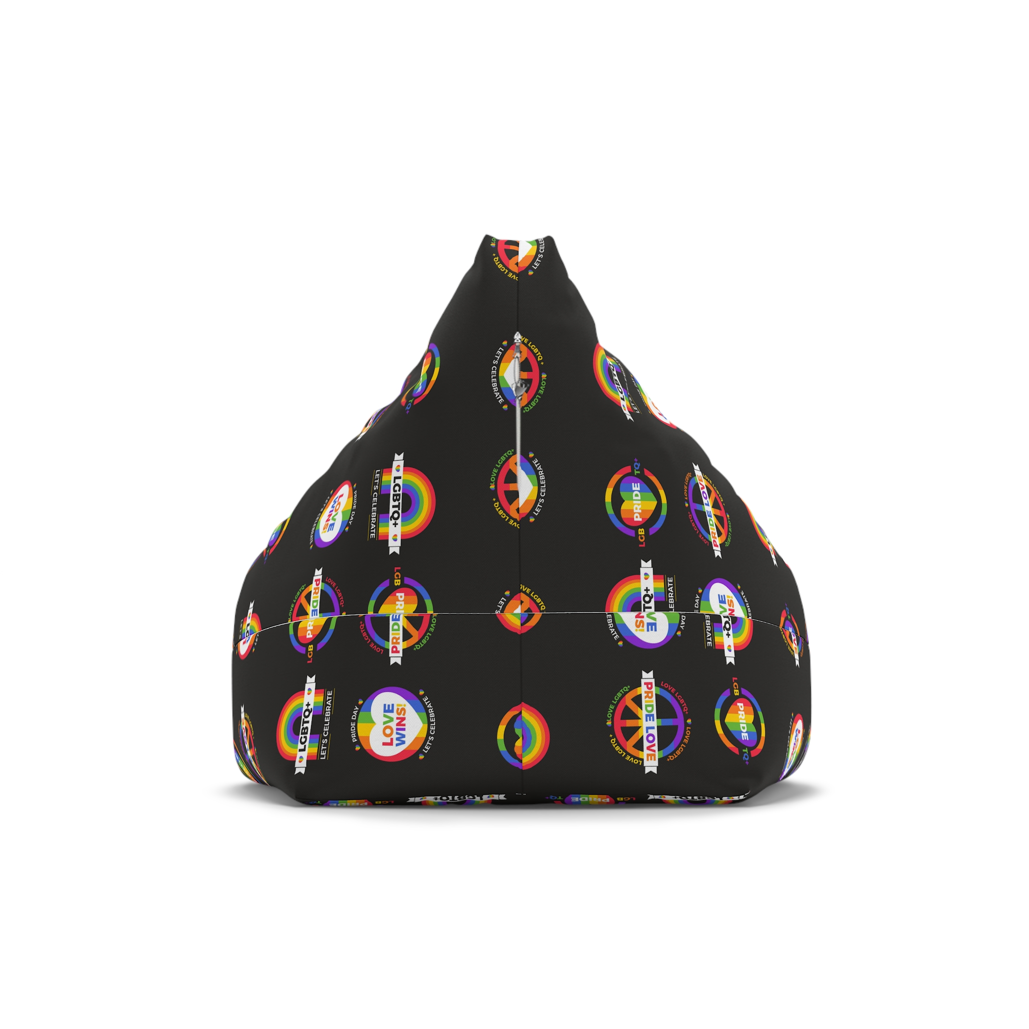 Flat Pride Day Badge Collection Bean Bag Chair Cover - Image 2