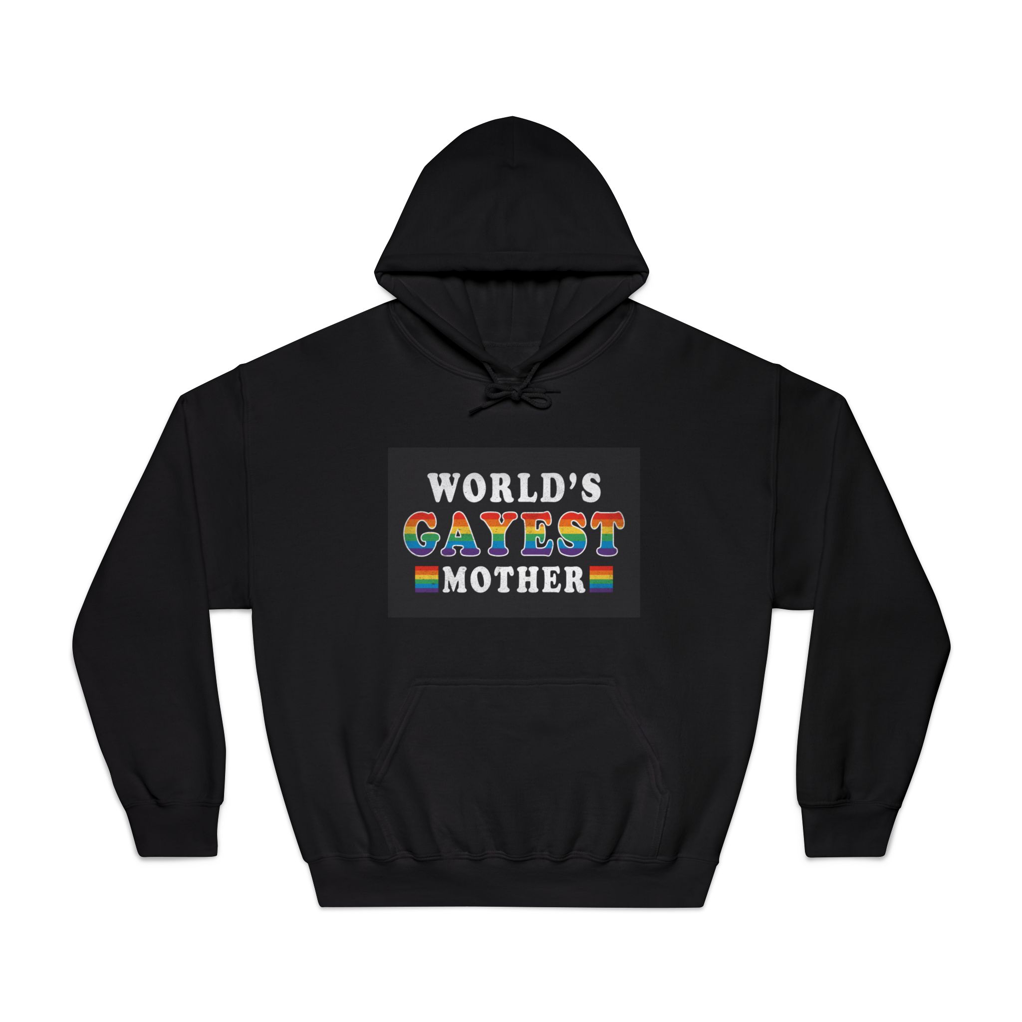 Mother Day Pride Rainbow Typography Vector Premium T Shirt(1) Unisex Dryblend Hooded Sweatshirt - Image 9