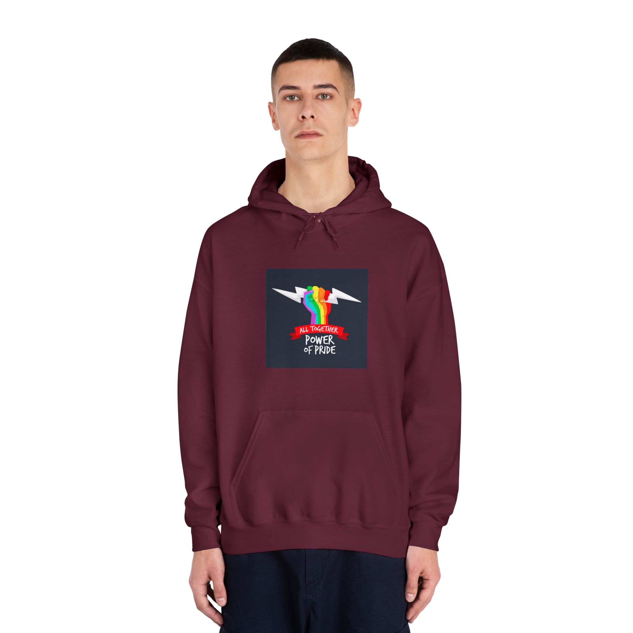 Pride Day Event Theme Unisex Dryblend Hooded Sweatshirt - Image 19
