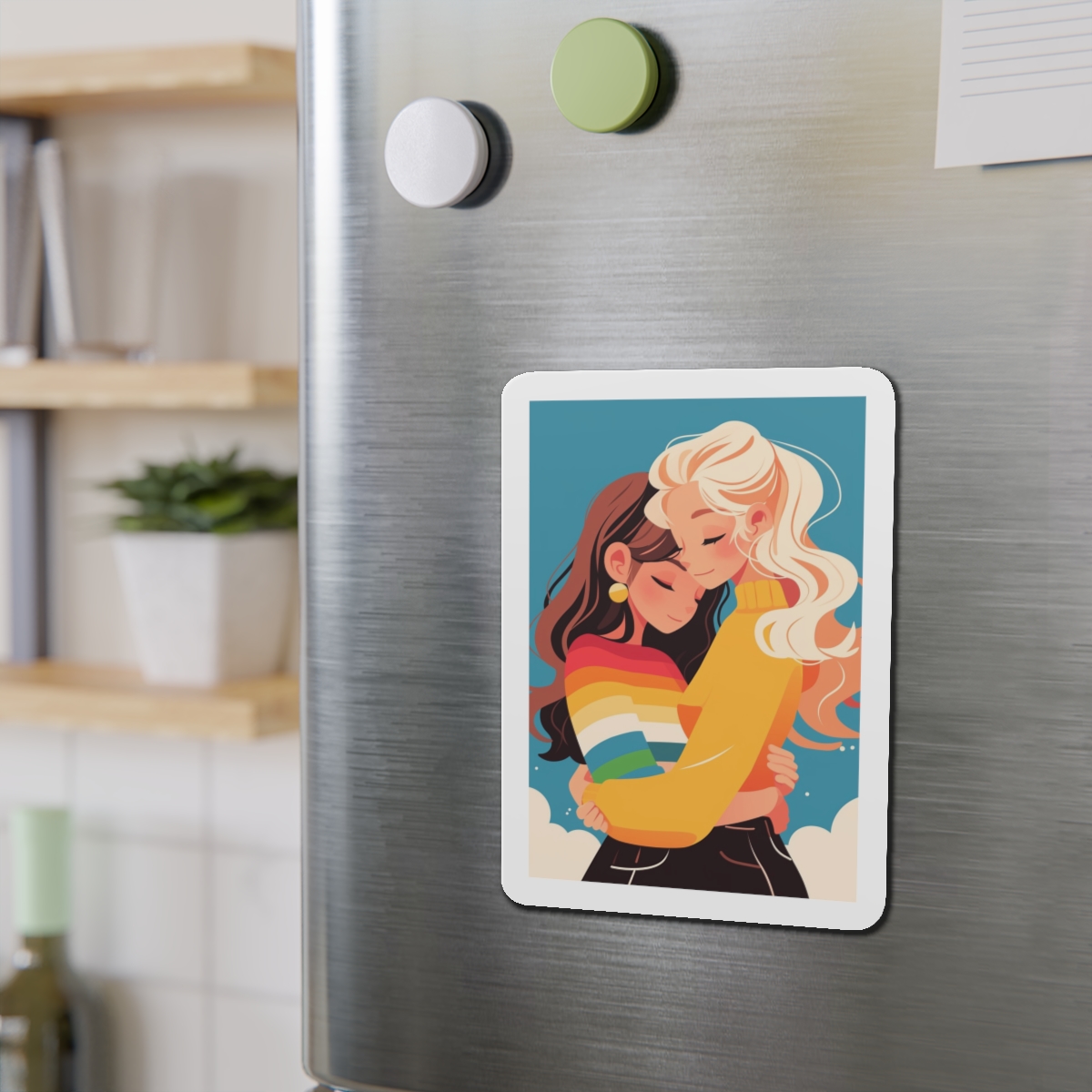 Lesbian Pride Design FE58AA Die Cut Magnets - Image 15