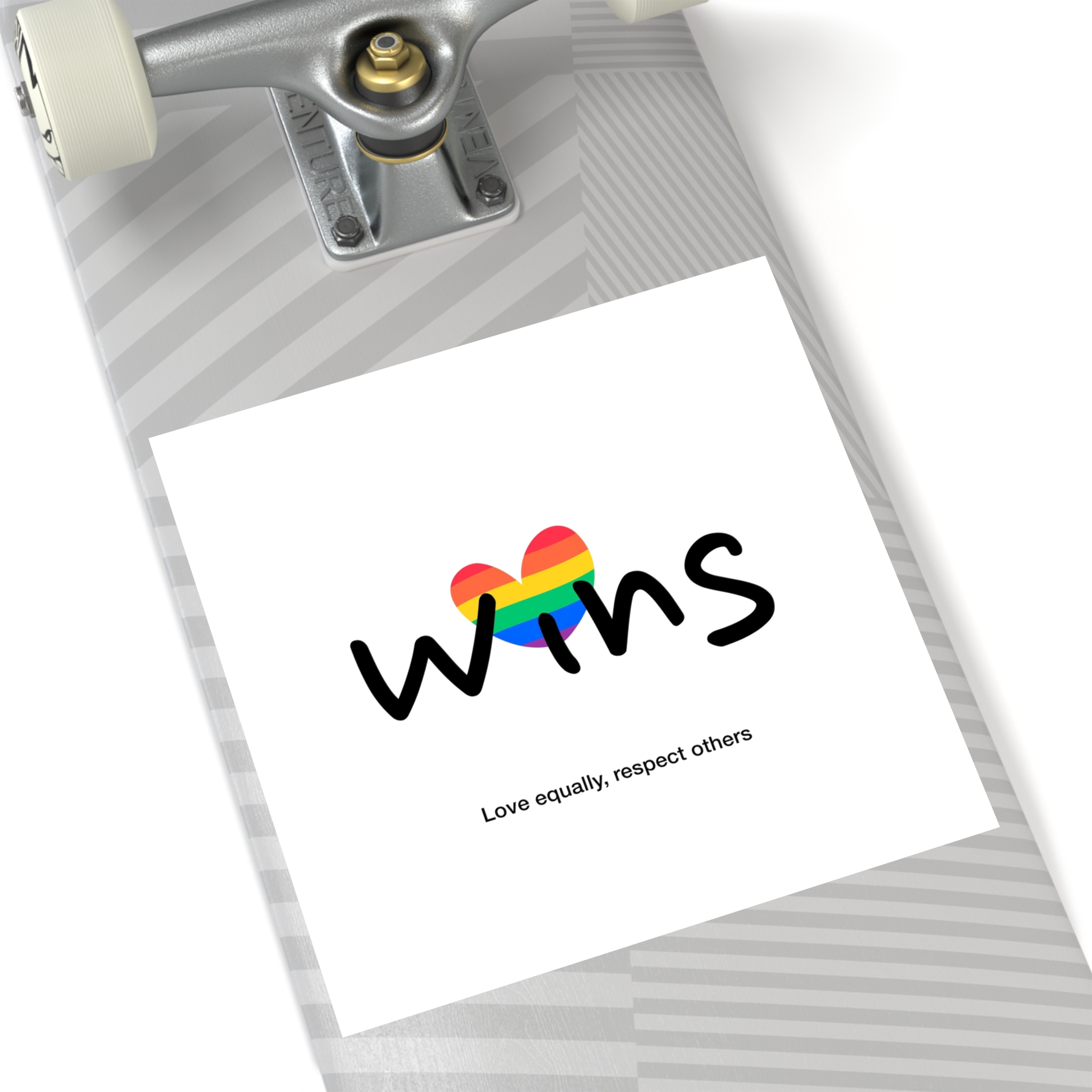 Love Letter Pride Rainbow Lettering Text Writing Pattern Freedom Love Heart Homo Colors Flag Parade (2) Laminate Stickers Square - Image 60