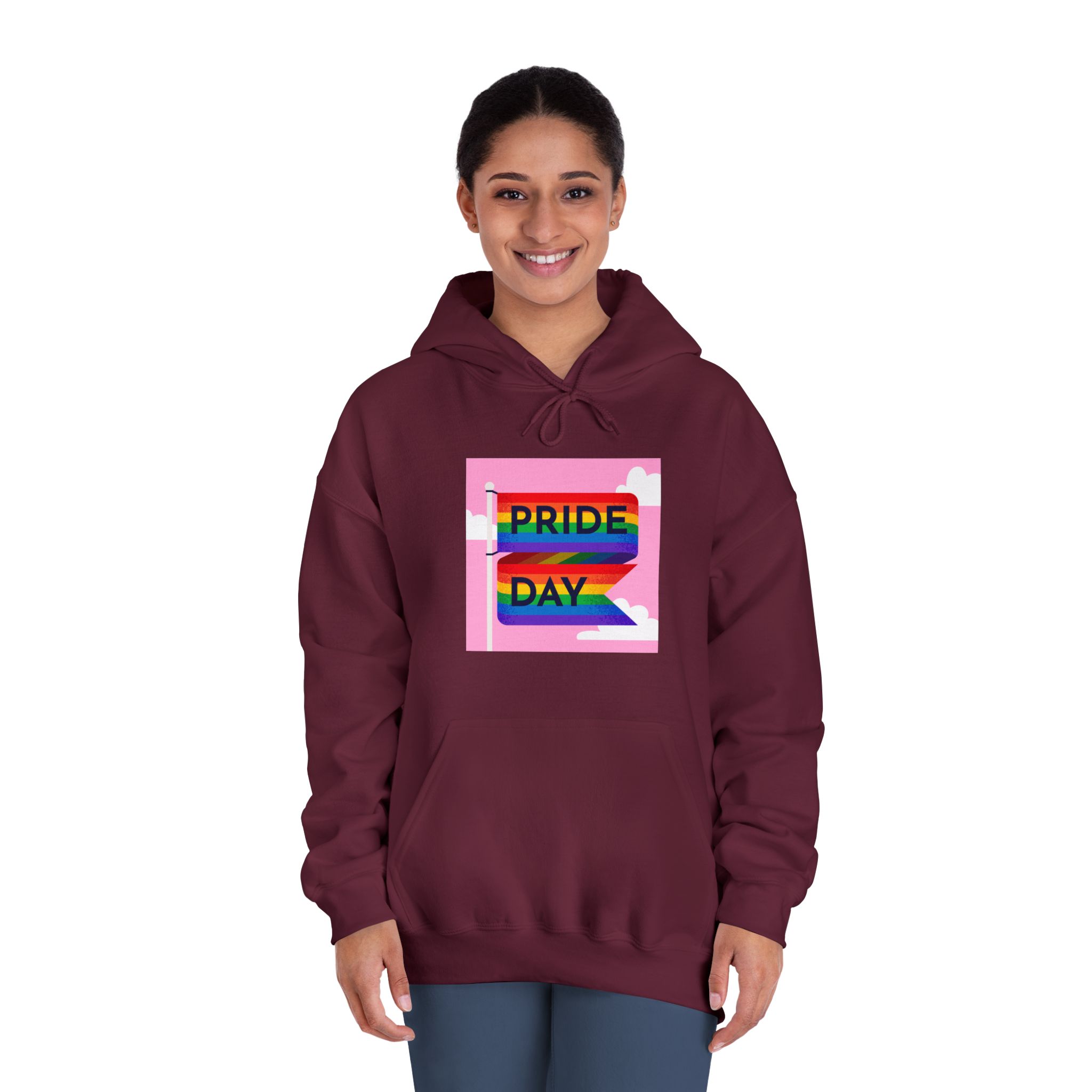 Pride Day Flag Illustration Unisex Dryblend Hooded Sweatshirt - Image 20