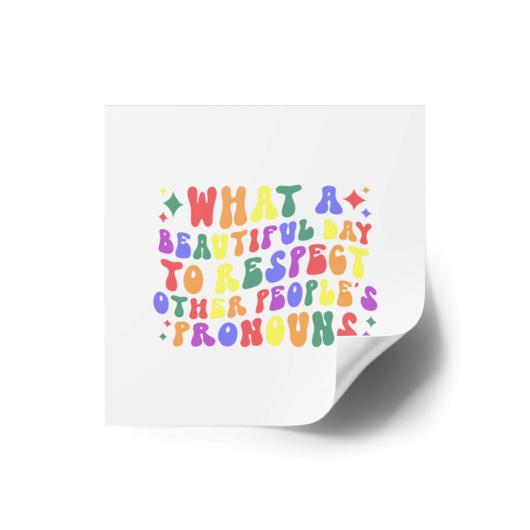 Pride Lgbt Gay Retro Tshirt Design(1) Laminate Stickers Square - Image 14