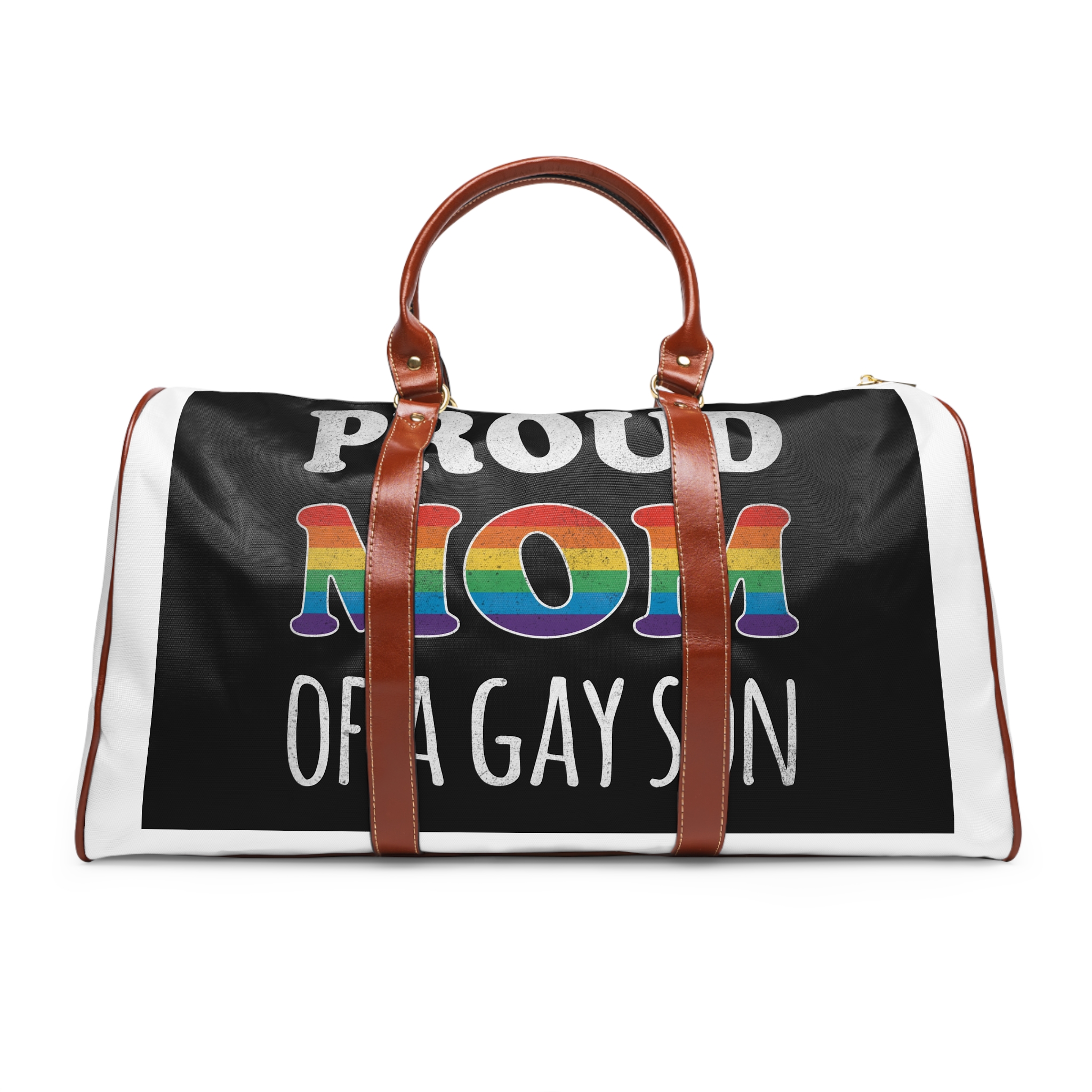 Mother Day Pride Rainbow Typography Vector Premium T Shirt(4) Waterproof Travel Bag