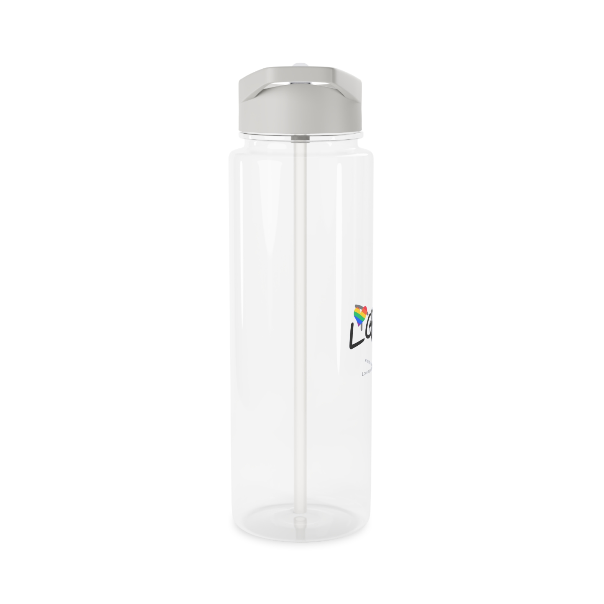 Love Letter Pride Rainbow Lettering Text Writing Pattern Freedom Love Heart Homo Colors Flag Parade(3) Tritan Water Bottle - Image 8