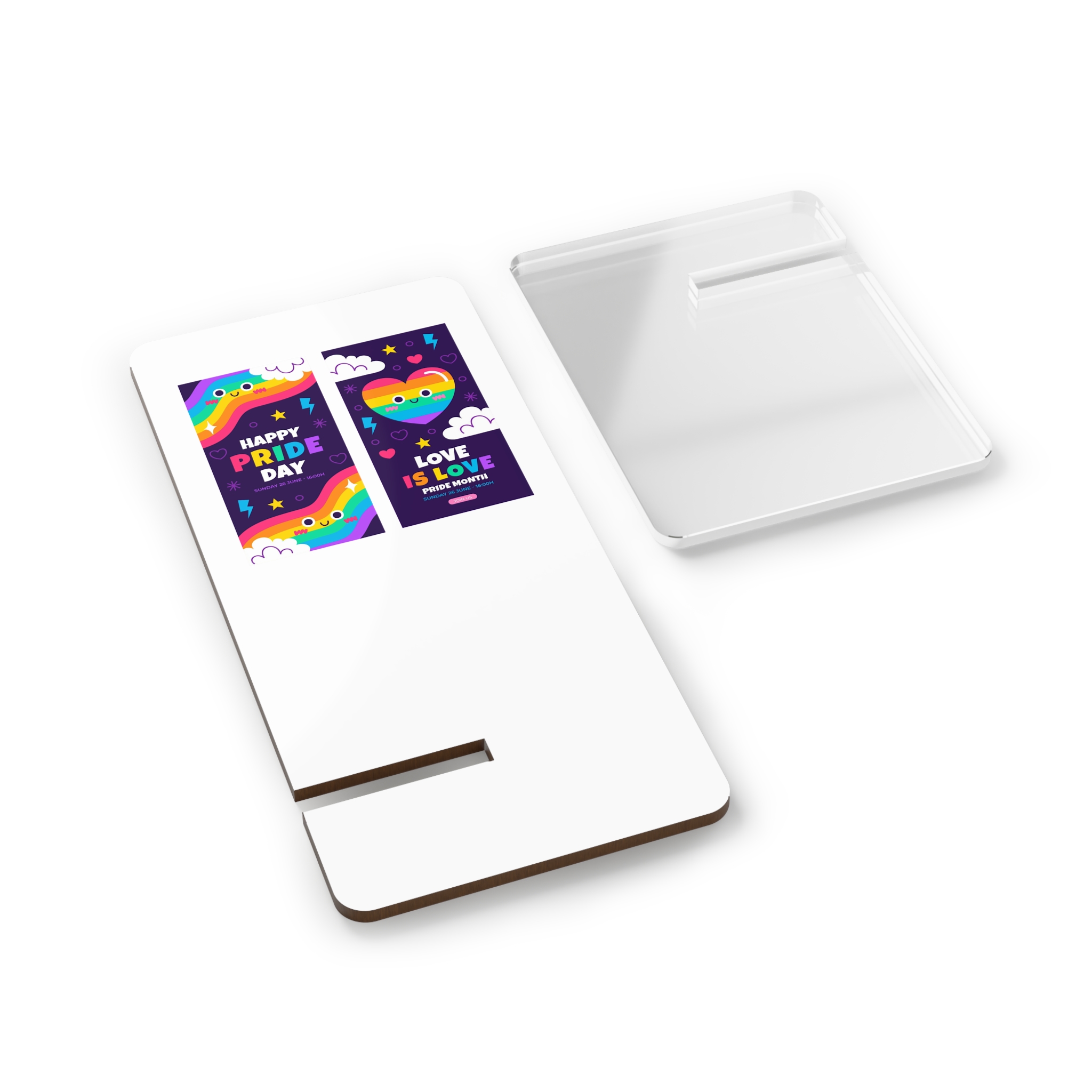 Flat Pride Month Vertical Banners Collection Mobile Display Stand For Smartphones - Image 2