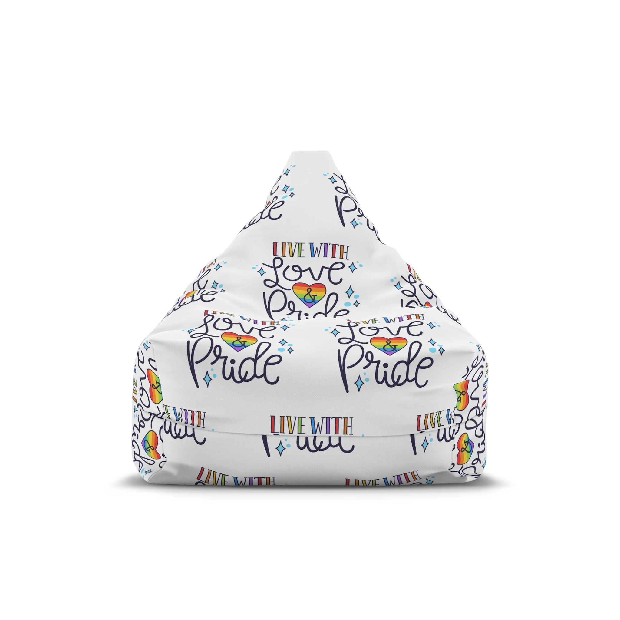 Pride Day Lettering Concept Bean Bag Chair Cover