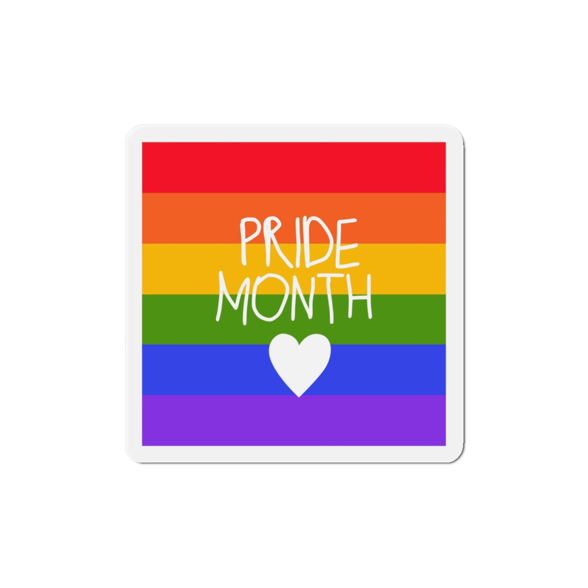 Cute Simple Banner Pride Month Symbols Pride Month With Lgbtq Flag Colours Die Cut Magnets - Image 10