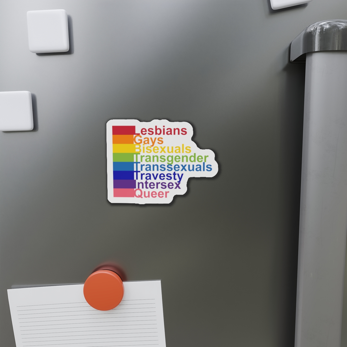 Lgbt Concept Motivating Phrase Colors Rainbow Decoding Abbreviations Lgbt Lesbian Gay Bisexual Transgender Transsexual Travesty Intersex Queer Die Cut Magnets - Image 8