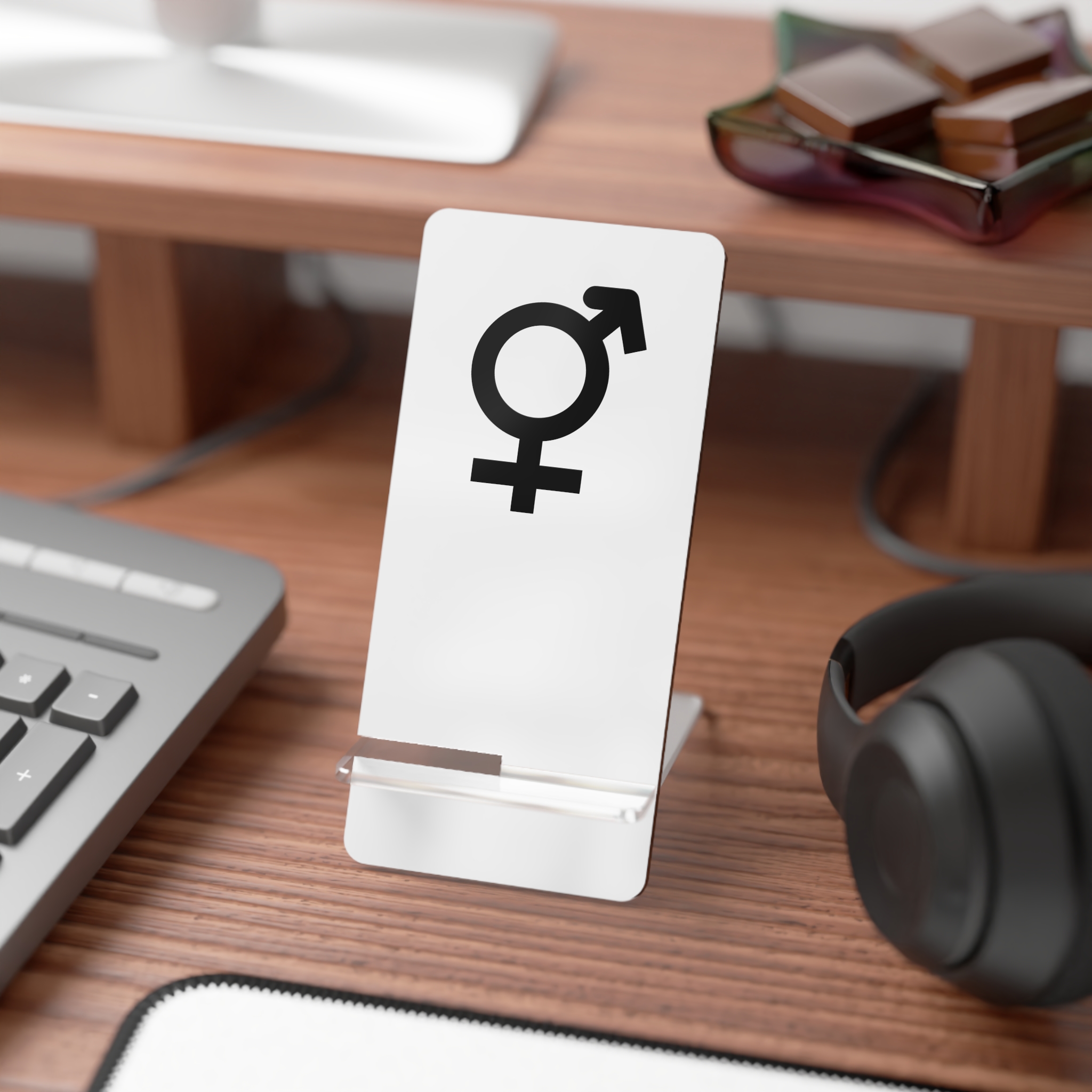 Combined Gender Symbol Diversity Identity Mobile Display Stand For Smartphones - Image 3