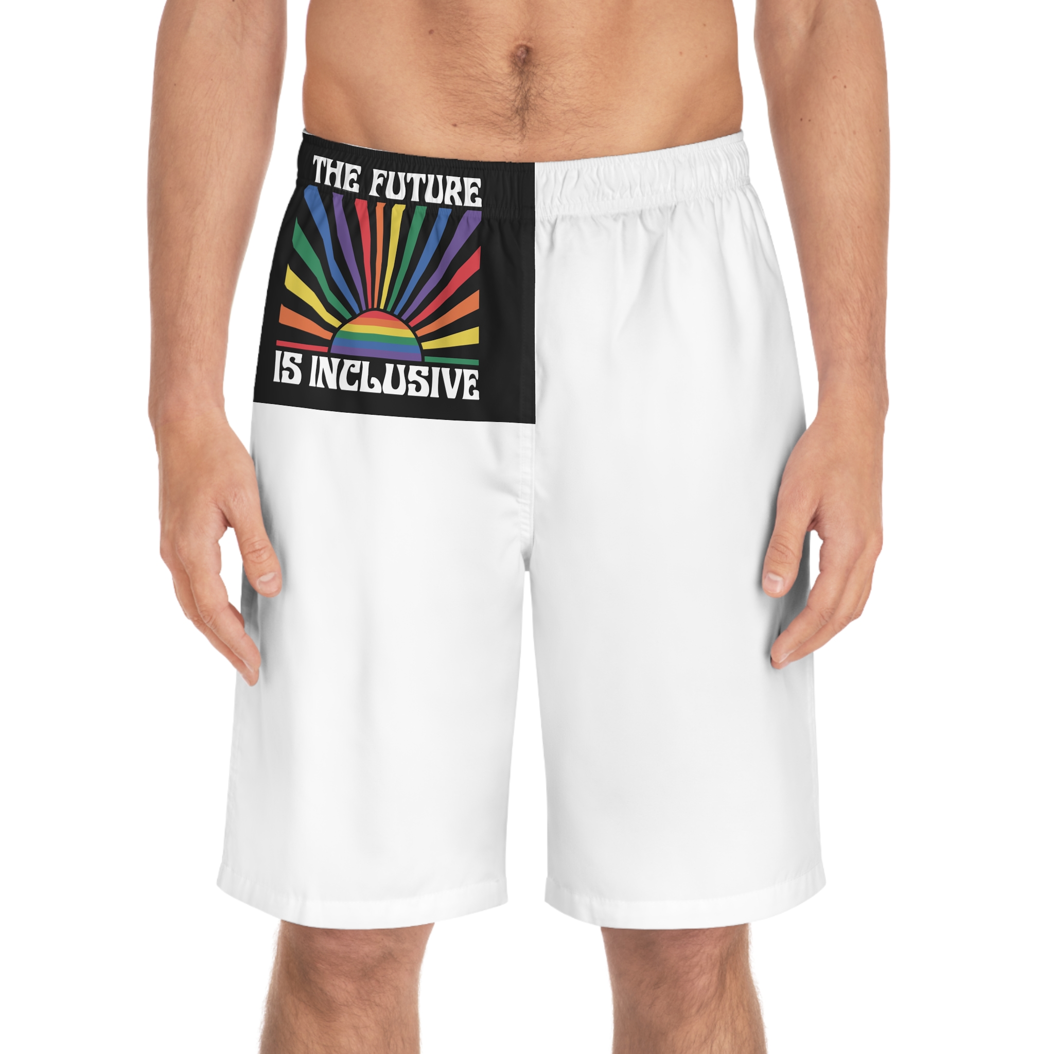 Pride Lgbtq Gay Typography Vector Tshirt Design Mens Board Shorts Aop - Image 3