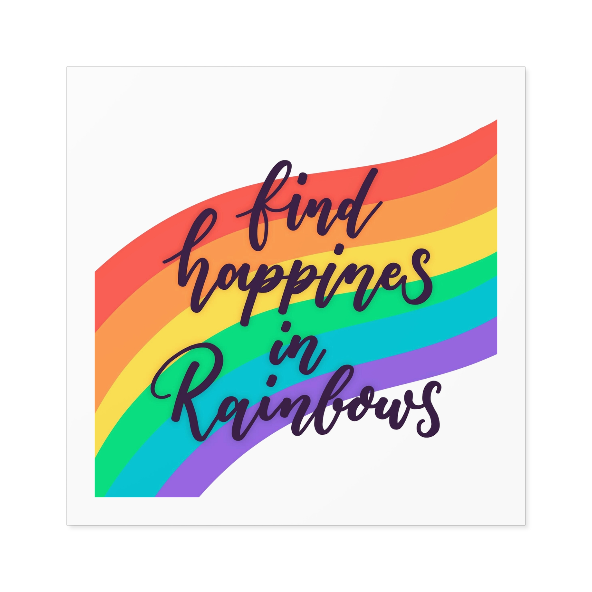 Pride Day Lettering With Rainbow Colors Laminate Stickers Square - Image 73