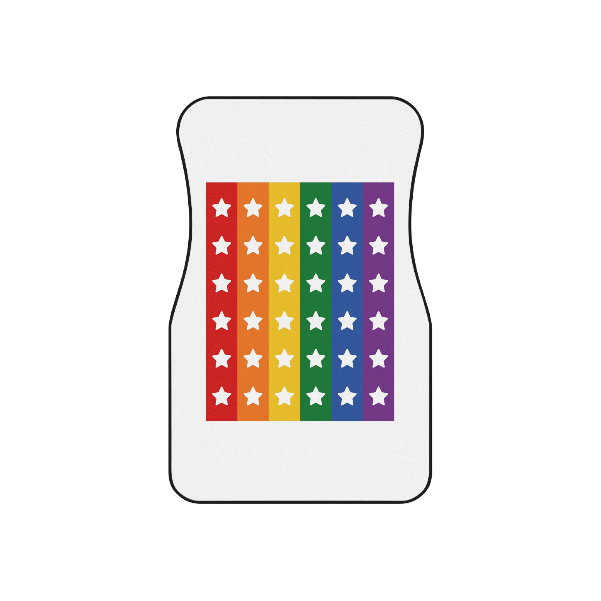Lgbt Pride Month June Lesbian Gay Bisexual Transgender Lgbtq Flag Rainbow Vector(3) (1) Car Mats Set Of 4 - Image 2