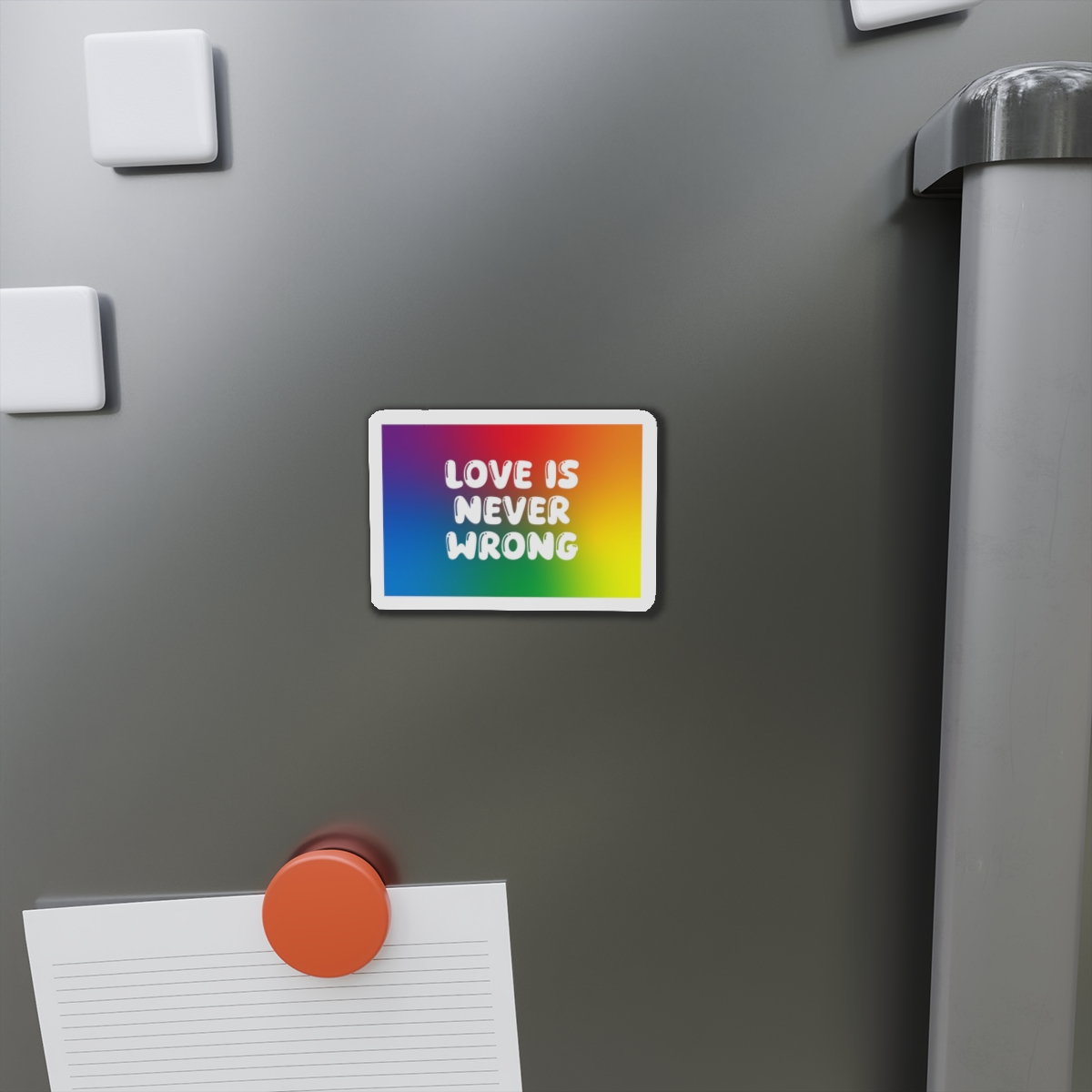 Horizontal Pride Month Vector Background Rainbow Colors Quote Typography Poster Banner Die Cut Magnets - Image 5