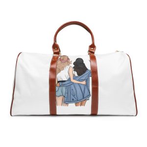 Friends Stand With Their Backs Waterproof Travel Bag