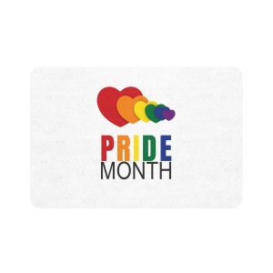 Happy Pride Month Greetings Red Orange Blue Colourful Background Social Media Design Banner Free Vector Pet Food Mat 12x18