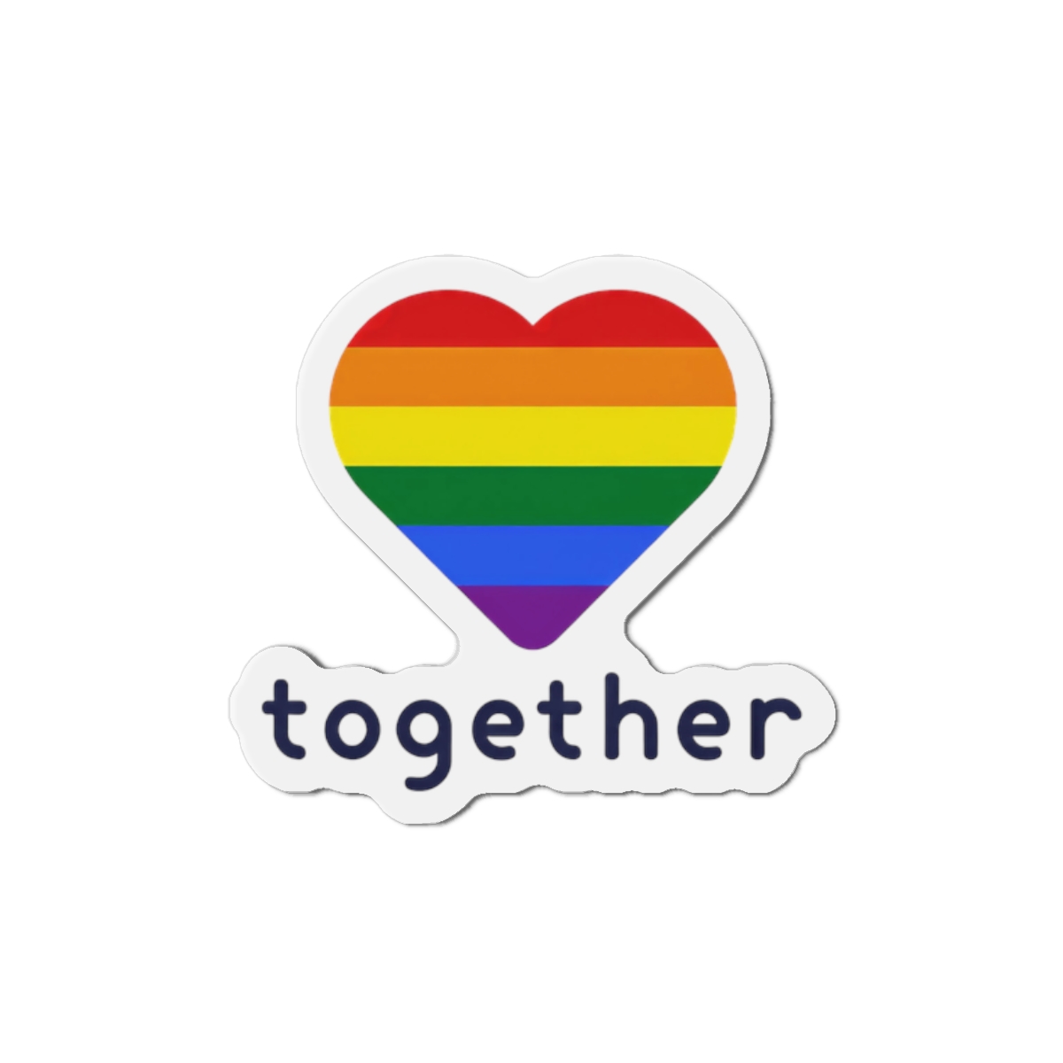 Lgbt Flag With Textlgbt Flag With Text Die Cut Magnets