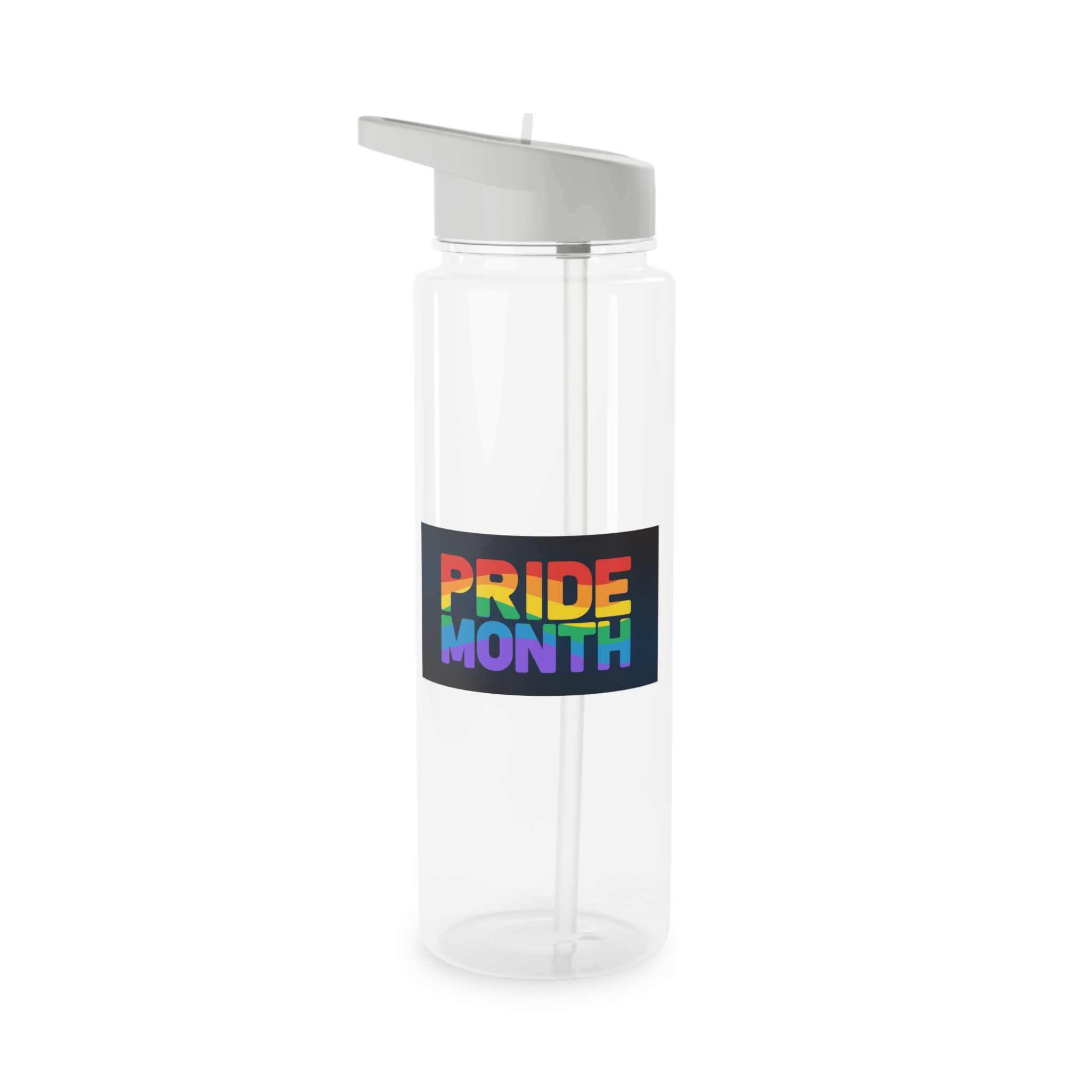 Lgbt Pride Rainbow Flag Lettering Banner Poster Social Media Pride Calligraphy With Tritan Water Bottle - Image 5