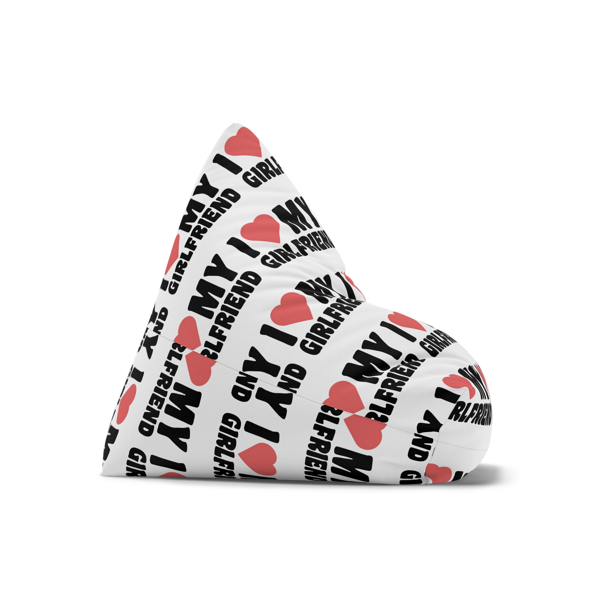 I Love My Girlfriend Iheart My Girlfriend (1) Bean Bag Chair Cover - Image 7