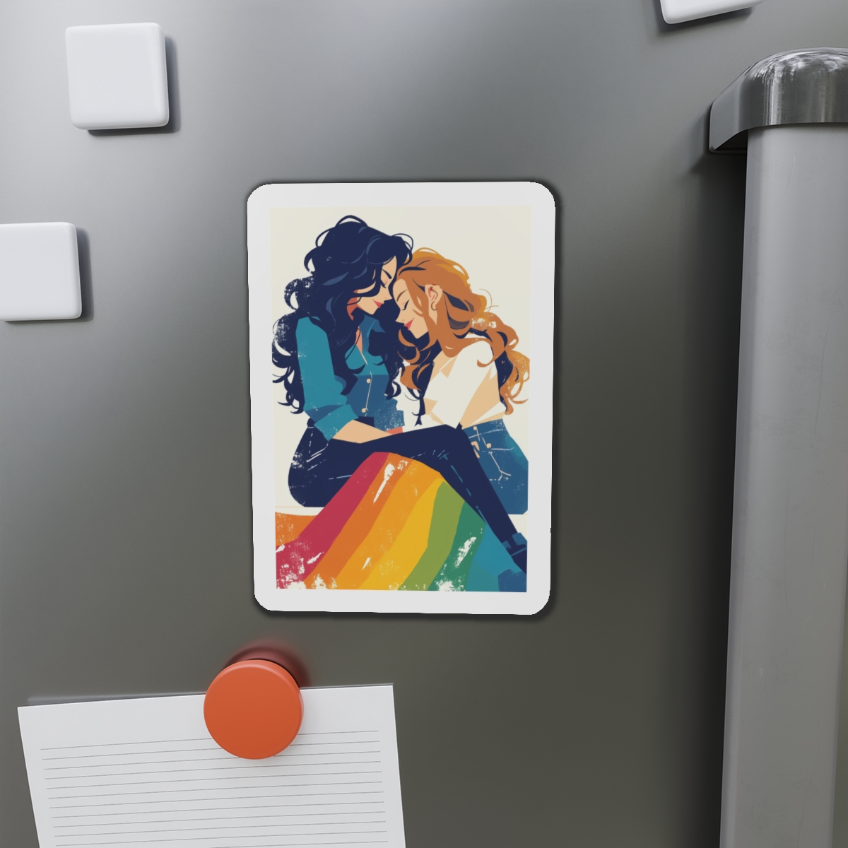 Lesbian Unity Strength Art Exhibit Sticker Die Cut Magnets - Image 14