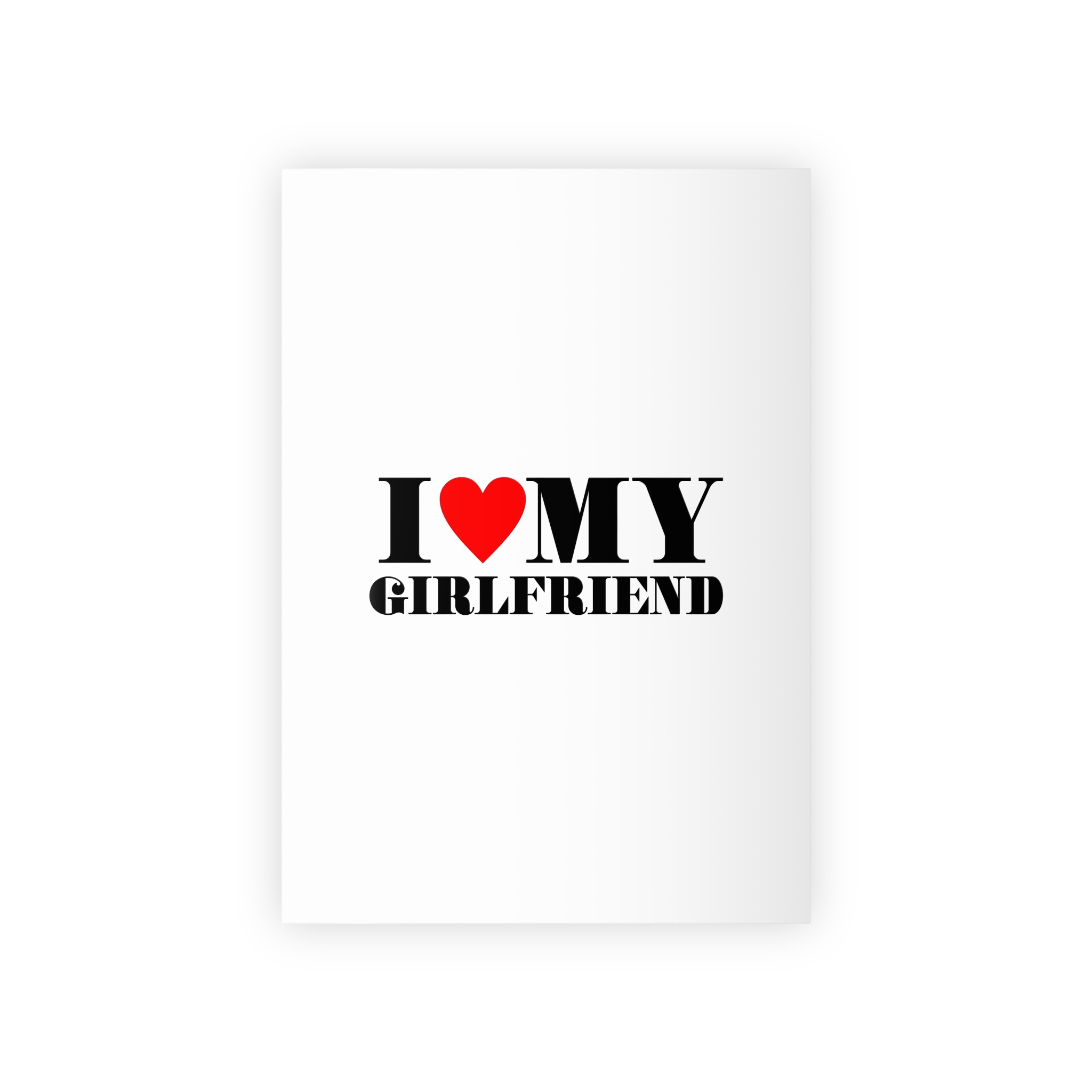 I Love My Girlfriend Typography Slogan T Shirt Printing Tee Graphic Design Vector Illustration Gift Wrapping Paper Rolls 1pc