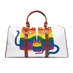 Lgbt Cats Samesex Love Like Everyone Else Cute Cartoon Cats Vector Copyspace Waterproof Travel Bag