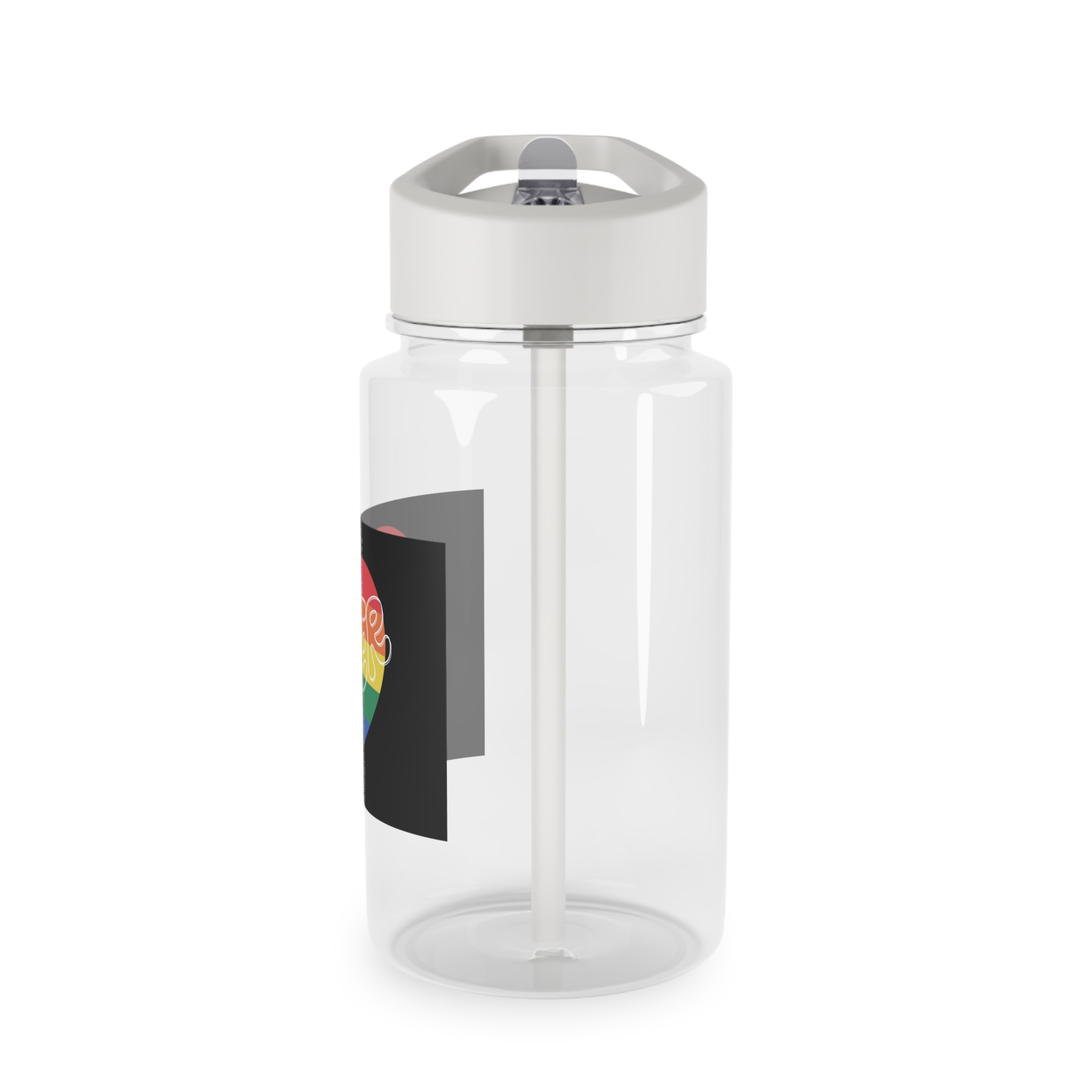 Queer Pride Heart Tritan Water Bottle - Image 3