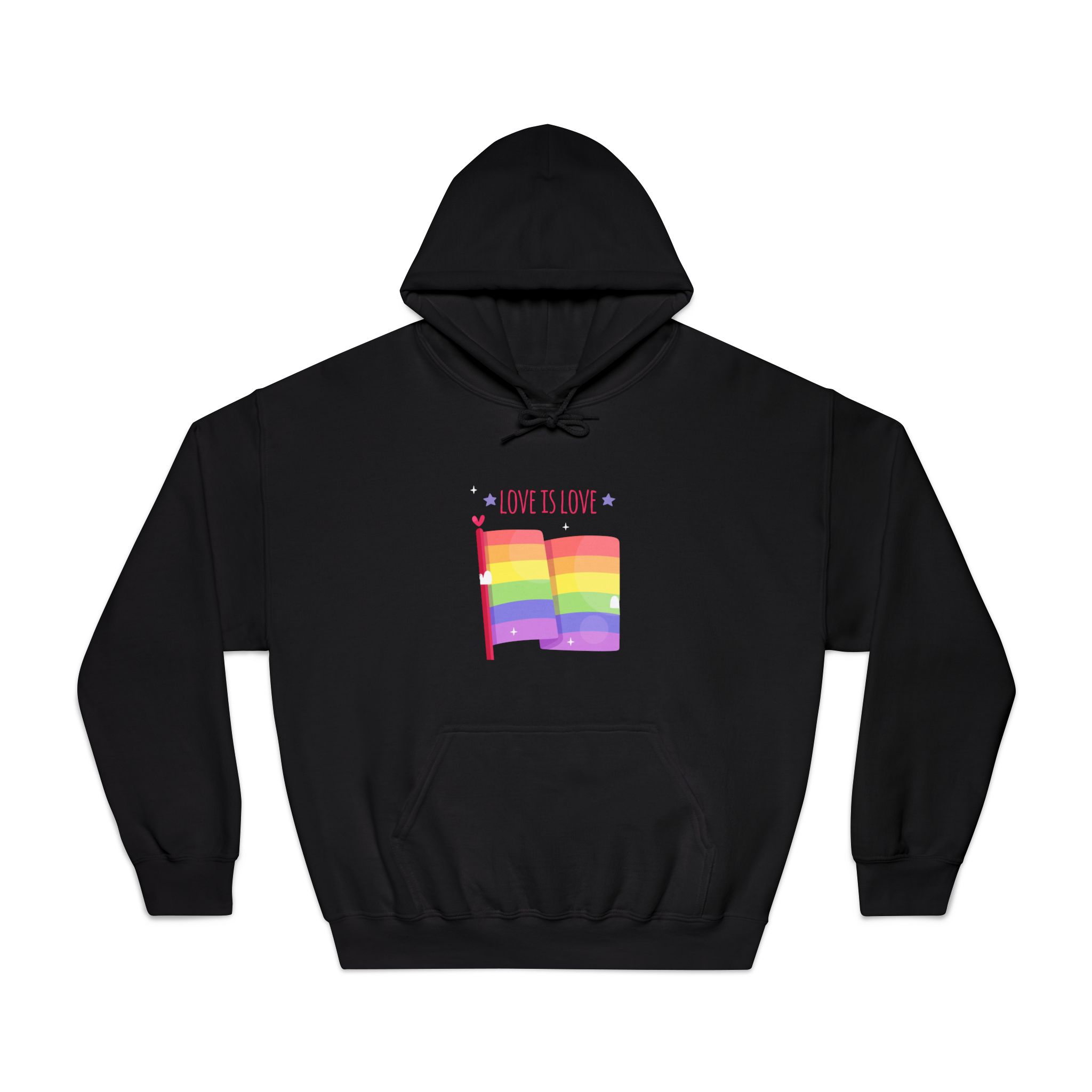 Pride Day Flag With Love Unisex Dryblend Hooded Sweatshirt - Image 9