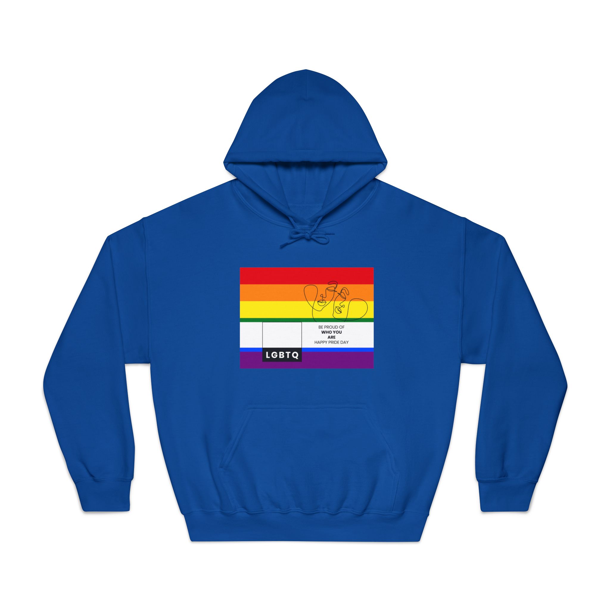 Lgbtq Pride Month Celebration Banner Poster Card Design Vector Illustration Unisex Dryblend Hooded Sweatshirt - Image 25
