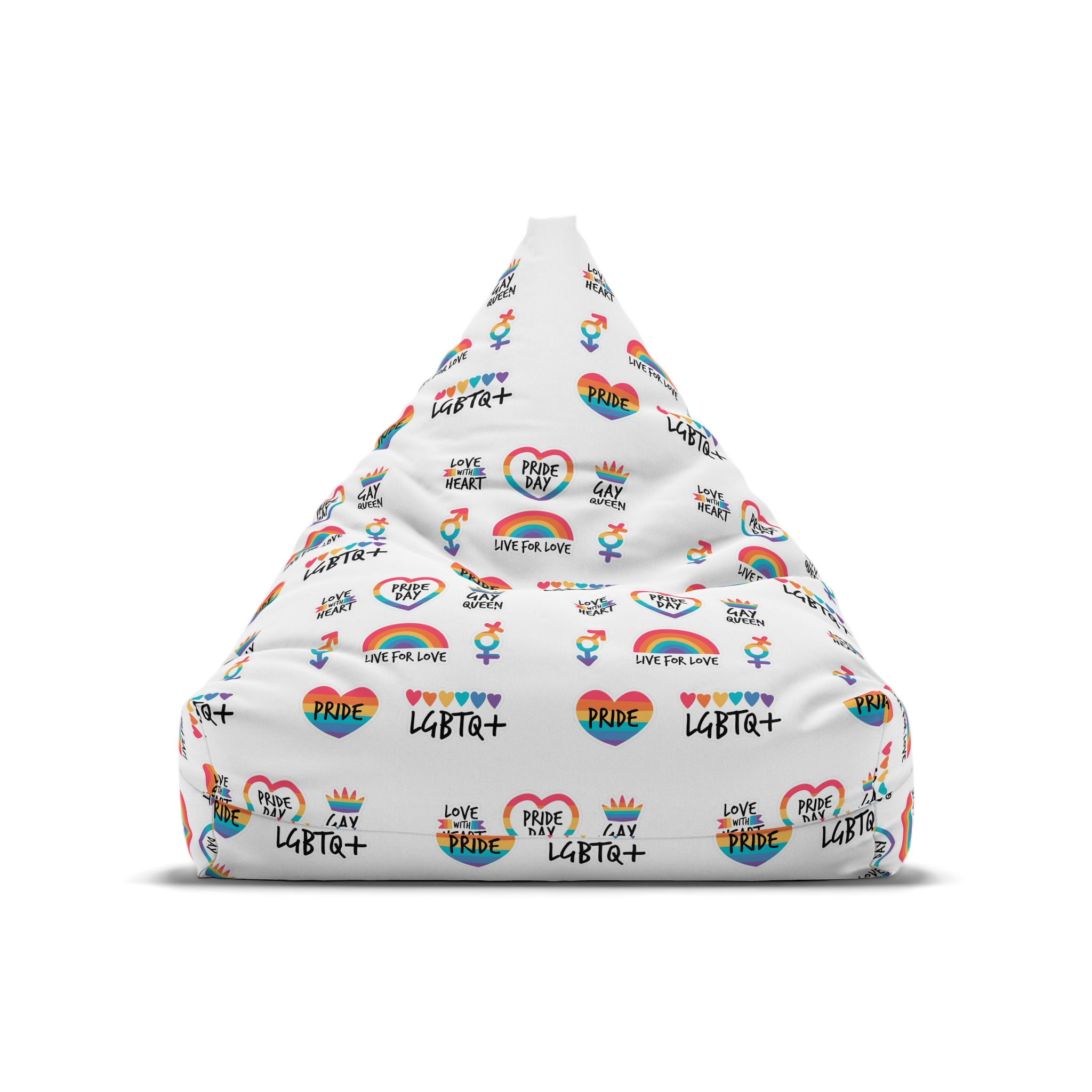Pride Day Label Set Bean Bag Chair Cover - Image 5