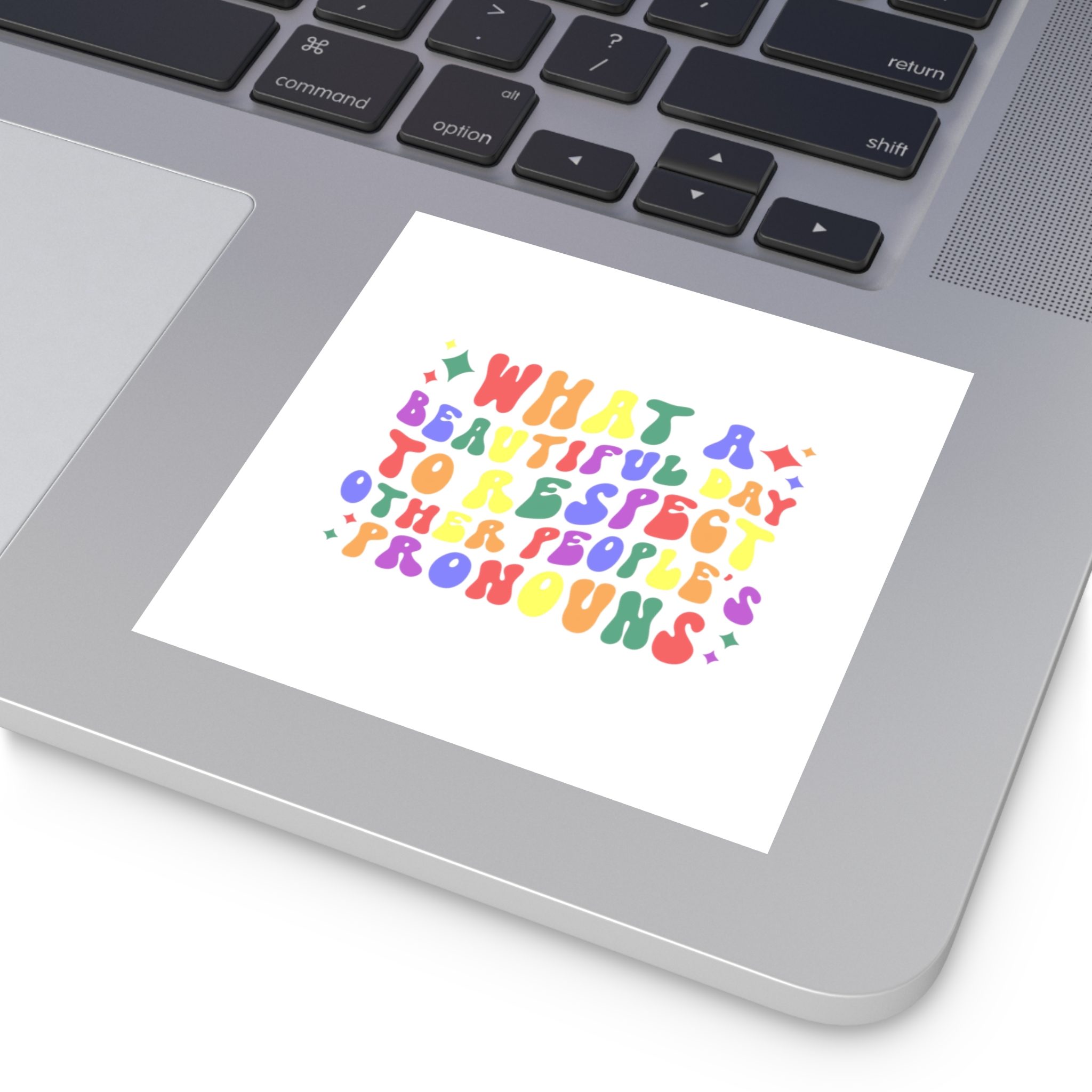 Pride Lgbt Gay Retro Tshirt Design(1) Laminate Stickers Square - Image 27