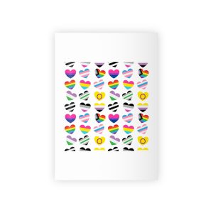 Vector Seamless Pattern Gender Lgbt Flag Heart (1) Gift Wrapping Paper Rolls 1pc