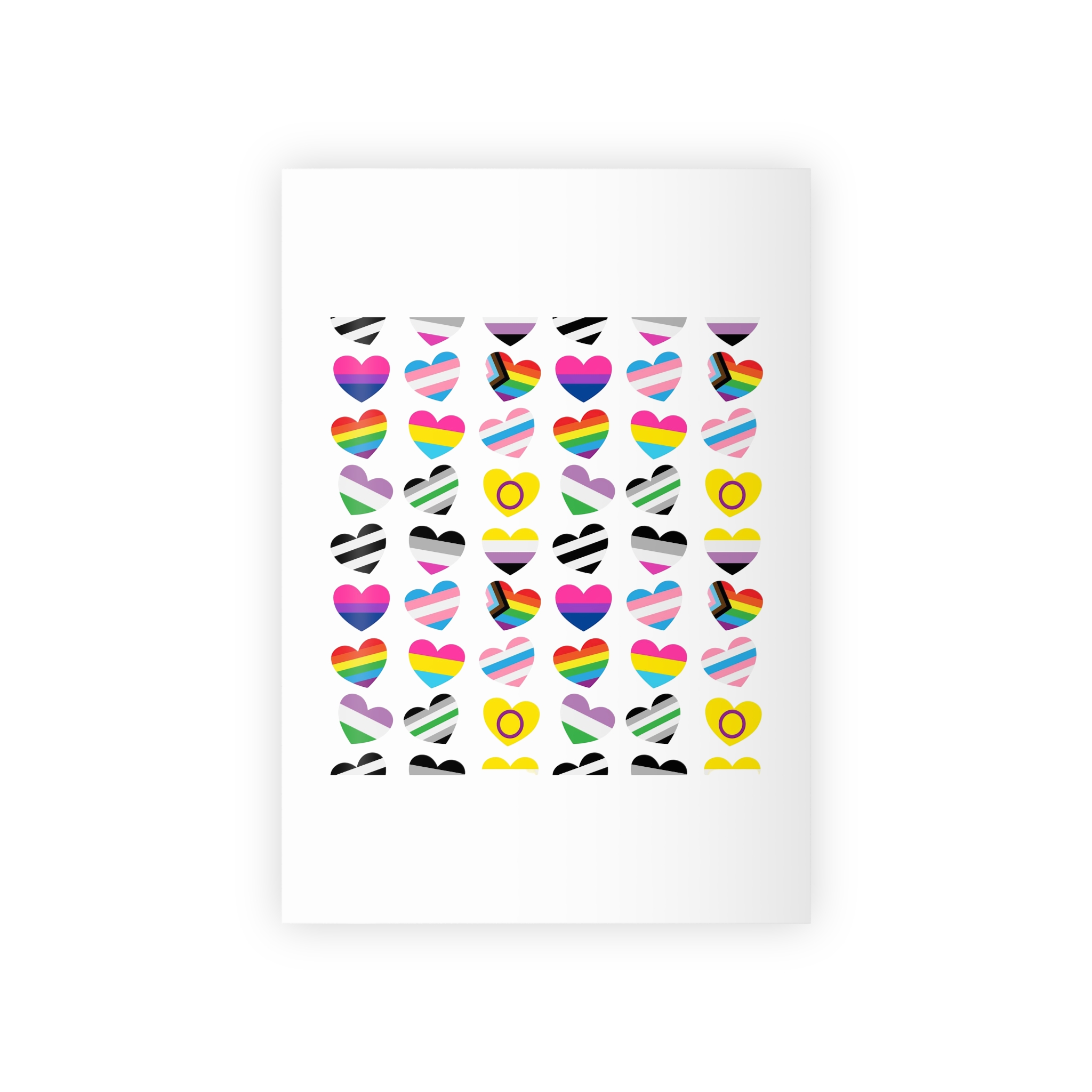 Vector Seamless Pattern Gender Lgbt Flag Heart (1) Gift Wrapping Paper Rolls 1pc