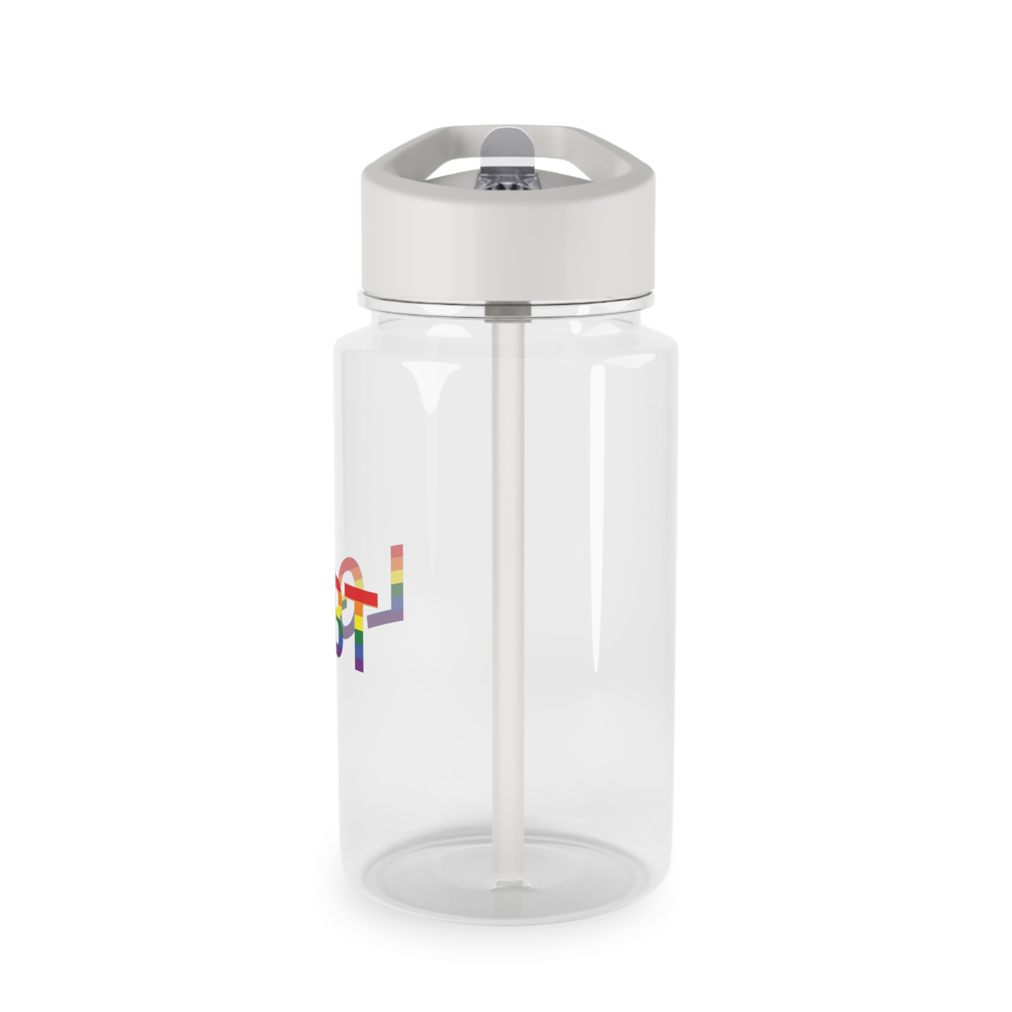 Lgbt Word Text Letter Rainbow Color Flag Isolated White Background Vector Illustration Tritan Water Bottle - Image 3
