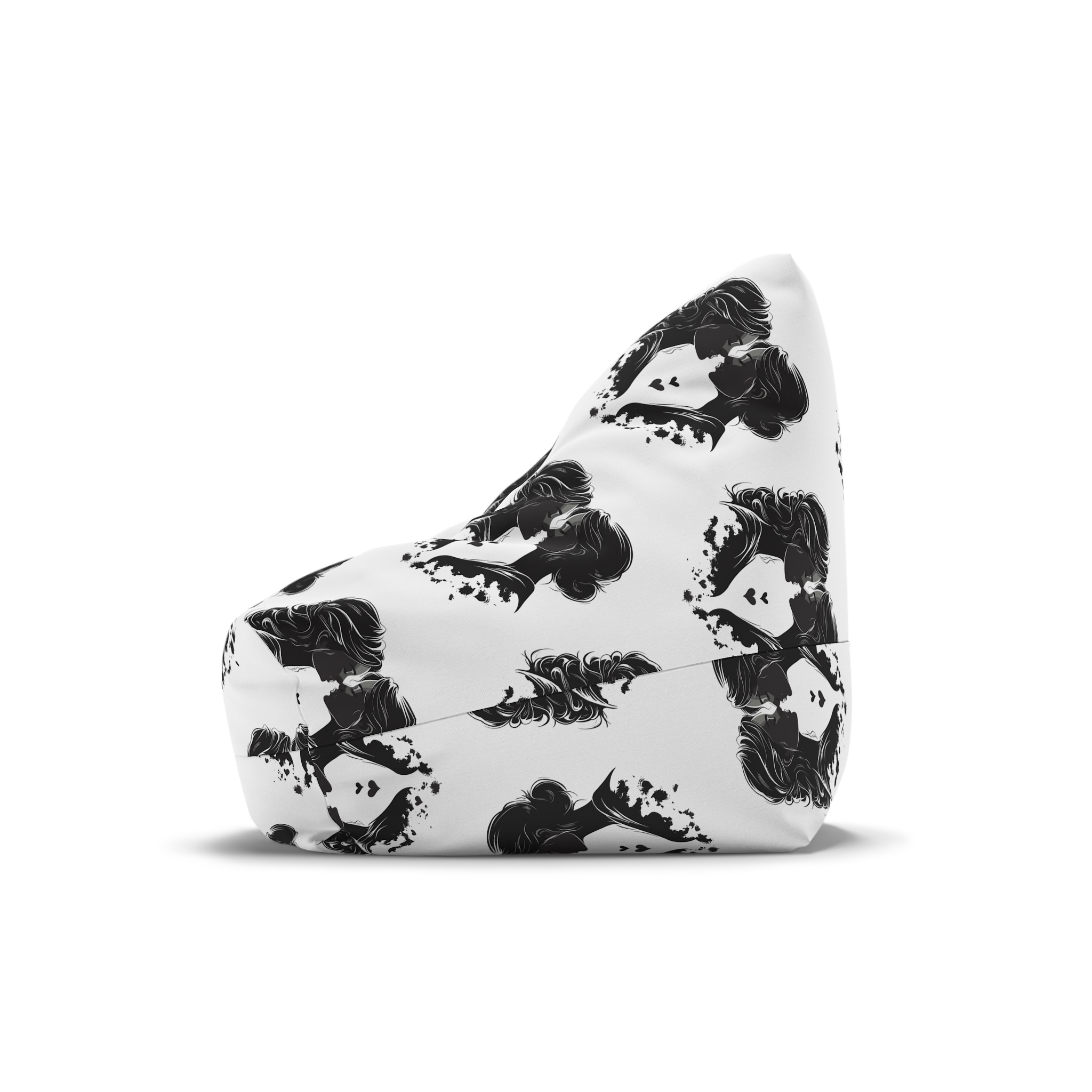 Two Women Kiss Lesbian Female Couple Together Lesbian Female Couple Kissing Homosexuality Lgbtq People Human Rights Freedom Vector Illustration Love Relationship Bean Bag Chair Cover - Image 4